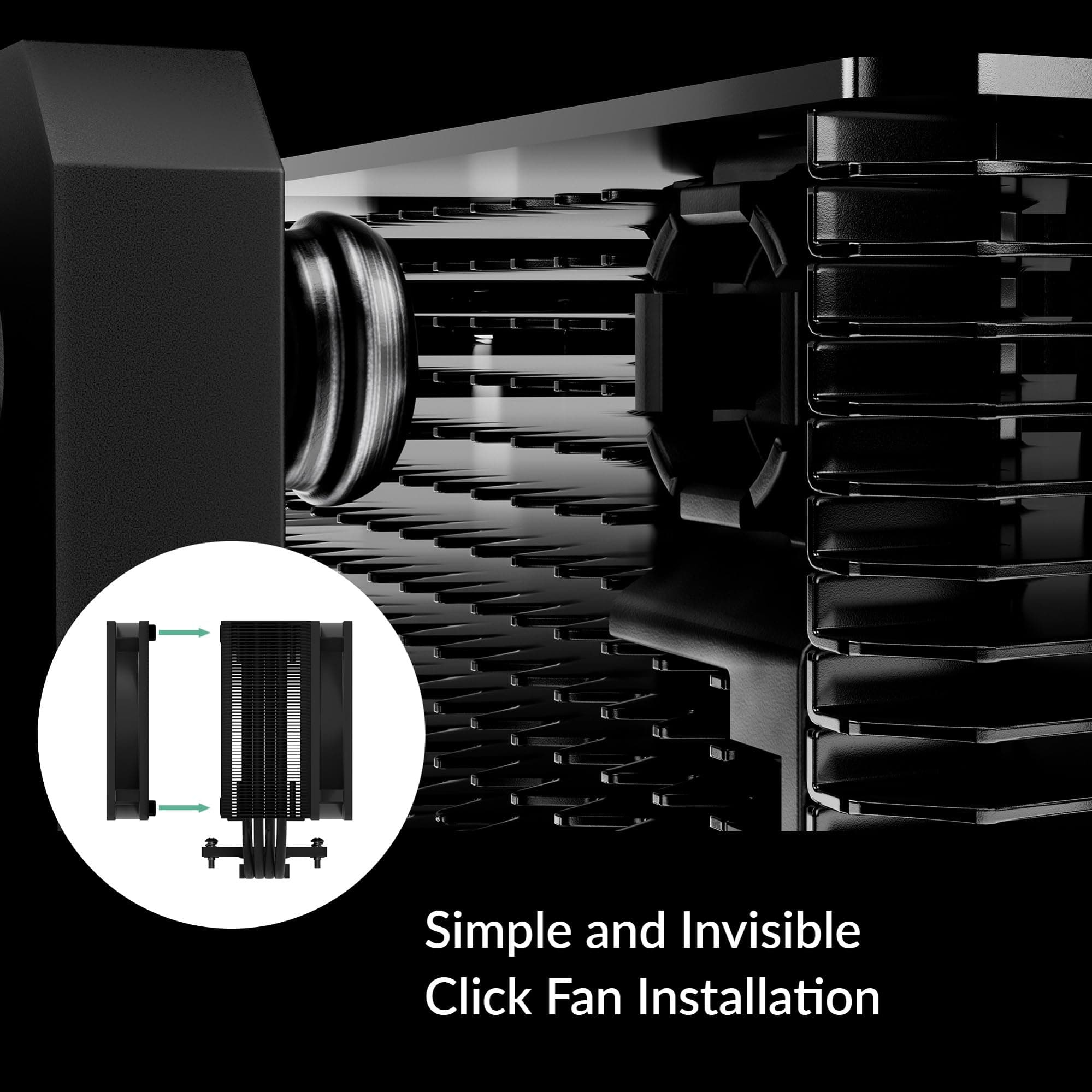 ARCTIC Freezer 36 (schwarz) - CPU Kühler mit Push-Pull für Intel & AMD, Single-Tower, Zwei druckoptimierte 120 mm P-Lüfter, Hydrodynamisches Gleitlager, 200–1800 rpm, inkl. MX-6 Wärmeleitpaste Freezer 36 Freezer 36 (schwarz) Bild 6
