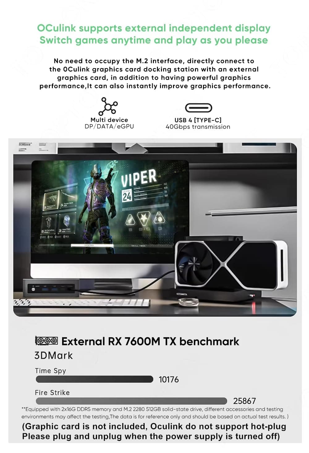 Mini-Gaming-PC Oculink Ryzen AI 9 HX 370 365 PRO 360 USB4 2x2,5G LAN 2X PCIe4 Desktop-Gaming-Computer Win11 WiFi6E Bild 3