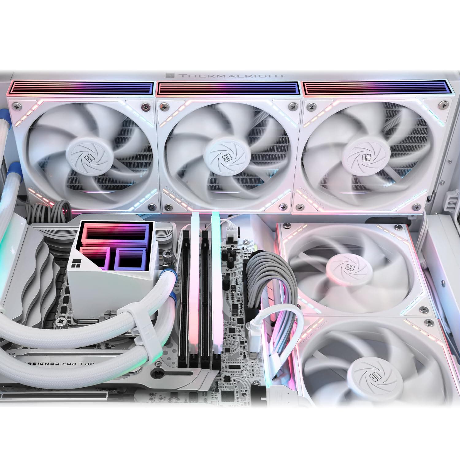 Thermalright TR Frozen Infinity 360 WHITE CPU AIO-Kühler, TL-M12W*3 PWM-Lüfter, Computer-CPU-Wasserkühler, ARGB Infinity Mirror, 360mm Radiator, Kompatibel mit LGA1851/1700/115X, AM4/AM5 Bild 7