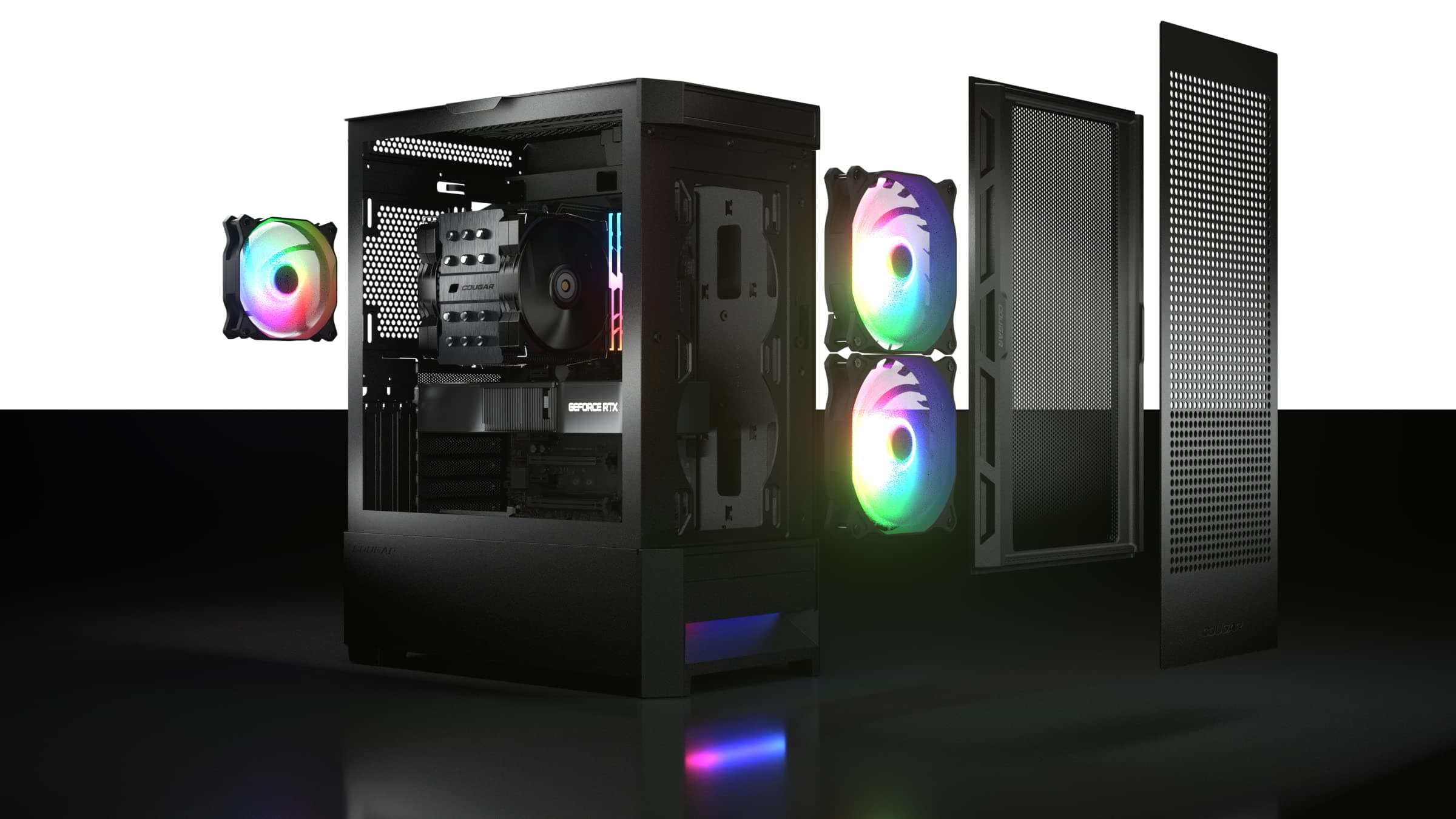 COUGAR GAMING PC-Gehäuse Duoface RGB schwarz + 2 Panels Bild 3