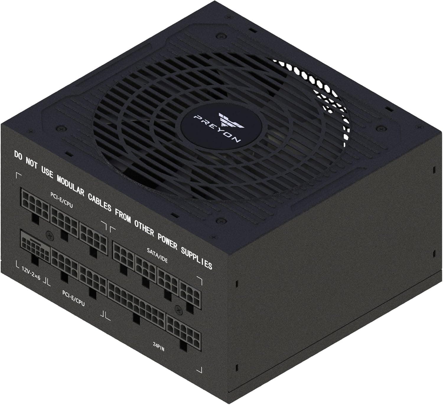 PREYON Eagle Power Gaming 750–1000W Netzteil 80+ Gold – Modular, Leise, Kompakt, Für Gamer & Kreative, 600W GPU-Support, Japanische Kondensatoren, Hohe Effizienz, Premium-Design Bild 2