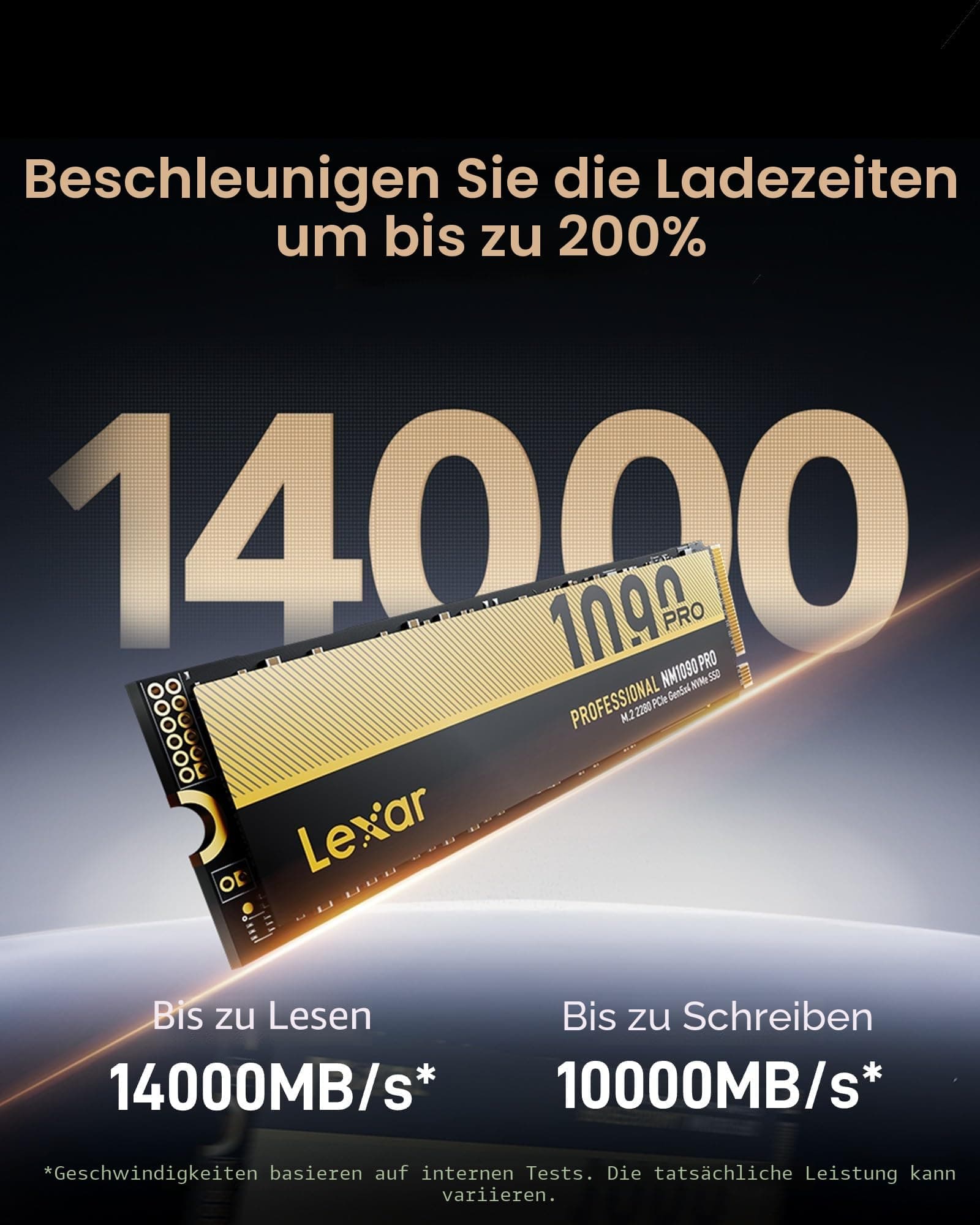 Lexar SSD 1TB PCIe 5.0 Gen5 NVMe SSD - Bis zu 14.000MB/s, Erweiterte Thermokontrolle, DirectStorage-SSD für AI-Lasten, Gaming & Content-Erstellung Laptop/PC Bild 5