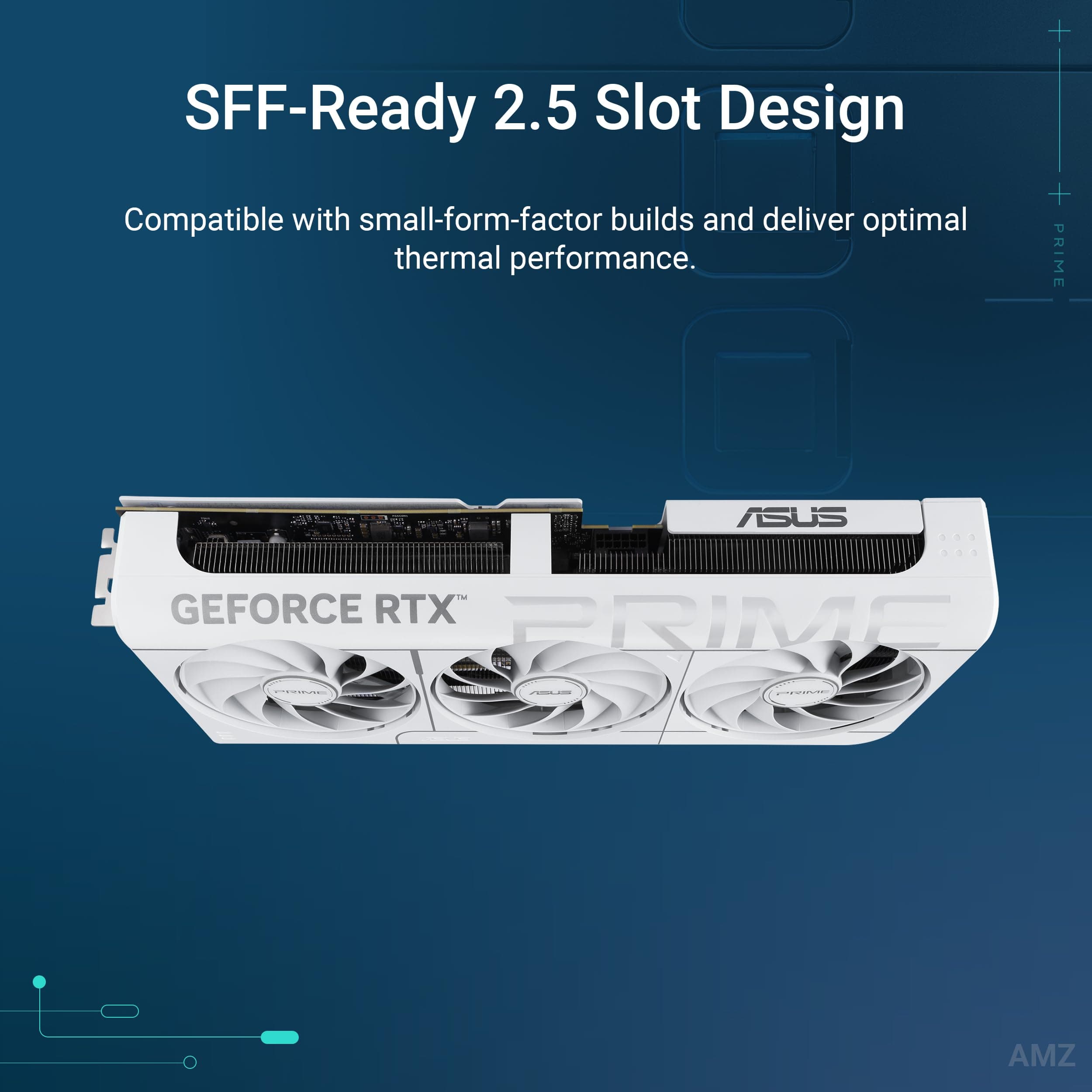 ASUS Prime GeForce RTX 5070 White OC Edition 12GB GDDR7 Gaming Grafikkarte (NVIDIA DLSS 4, 2,5-Slot Design, SSF, PCIe 5.0, 3X DisplayPort 2.1b, 1x HDMI 2.1b, weiß, PRIME-RTX5070-O12G-WHITE) Bild 3