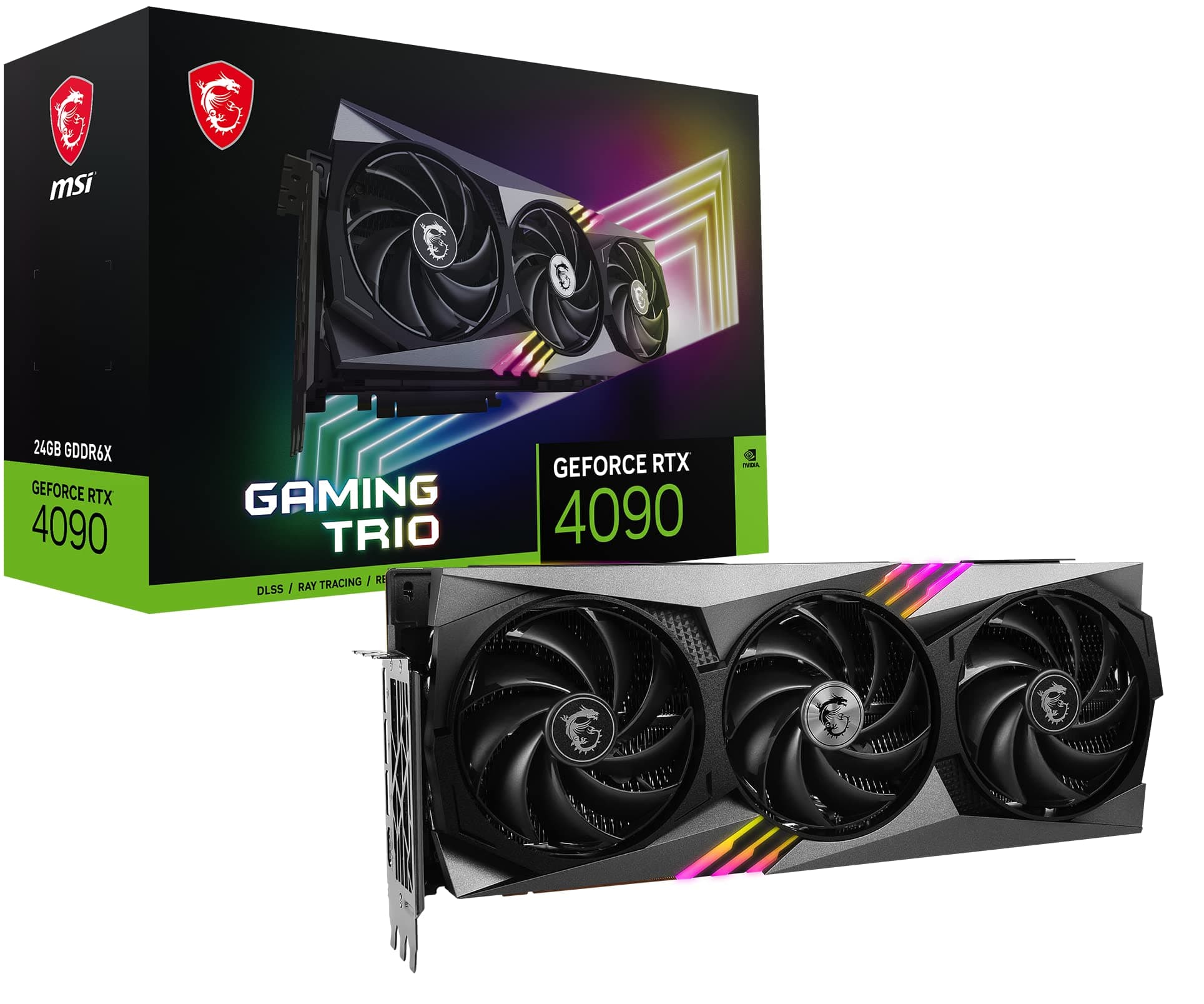 MSI GeForce RTX 4090 Gaming Trio 24G Gaming Grafikkarte - NVIDIA RTX 4090, 24 GB GDDR6X Speicher Bild 2
