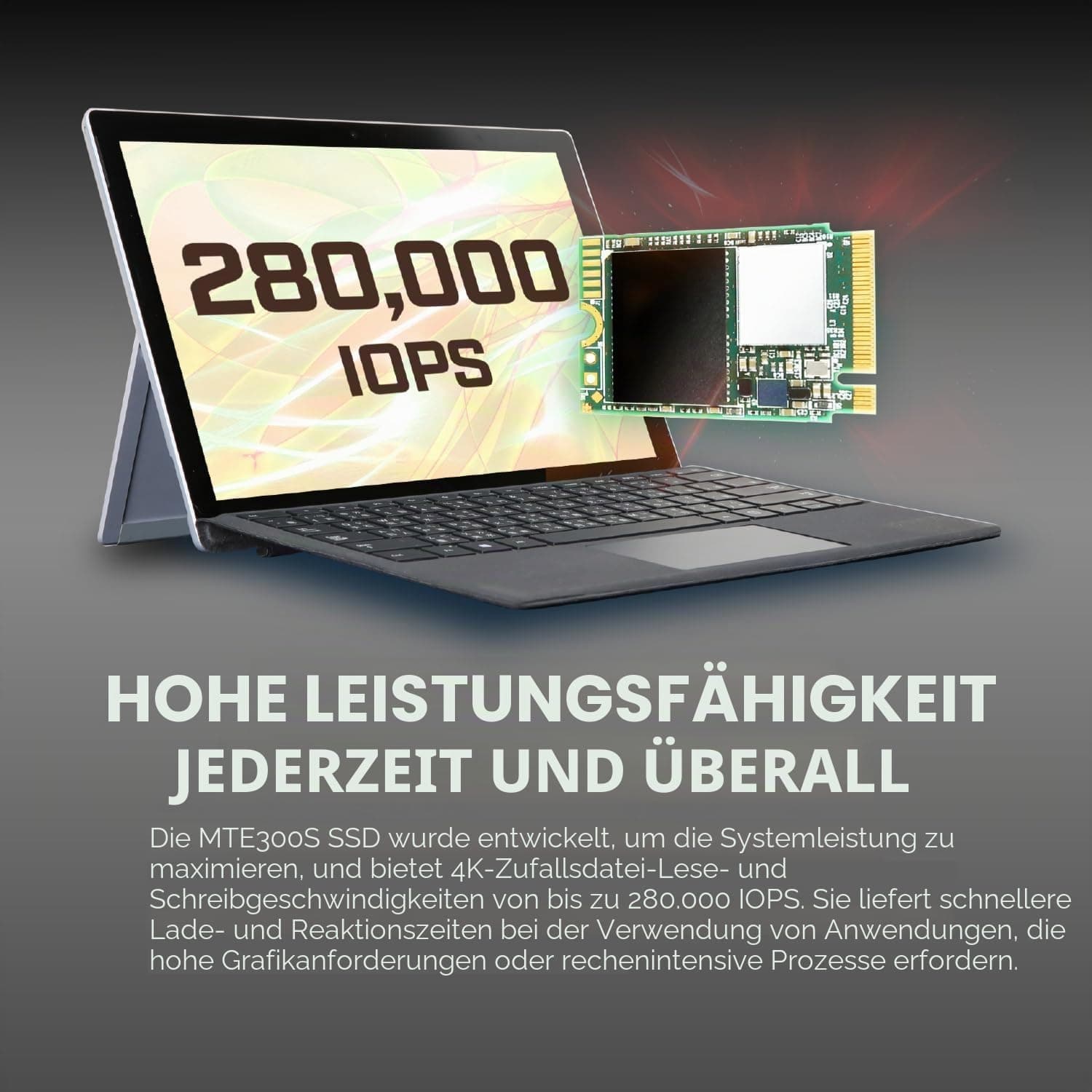 Transcend MTE300S 1TB M.2 2230 NVMe PCIe Gen3x4, 3D TLC, DRAM-Less, Bis zu 2,000/1,650 mb/s, Interne SSD für Gaming-Handhelds, Ultrabooks und NUC Bild 5