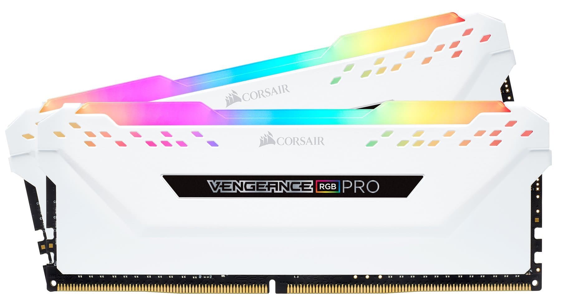 CORSAIR VENGEANCE RGB PRO 32GB (2x16GB) DDR4 Bis zu 3200MHz (PC4-25600) CL16 Desktop-Speicher – Weiß Weiß 2 x 16 GB DRAM