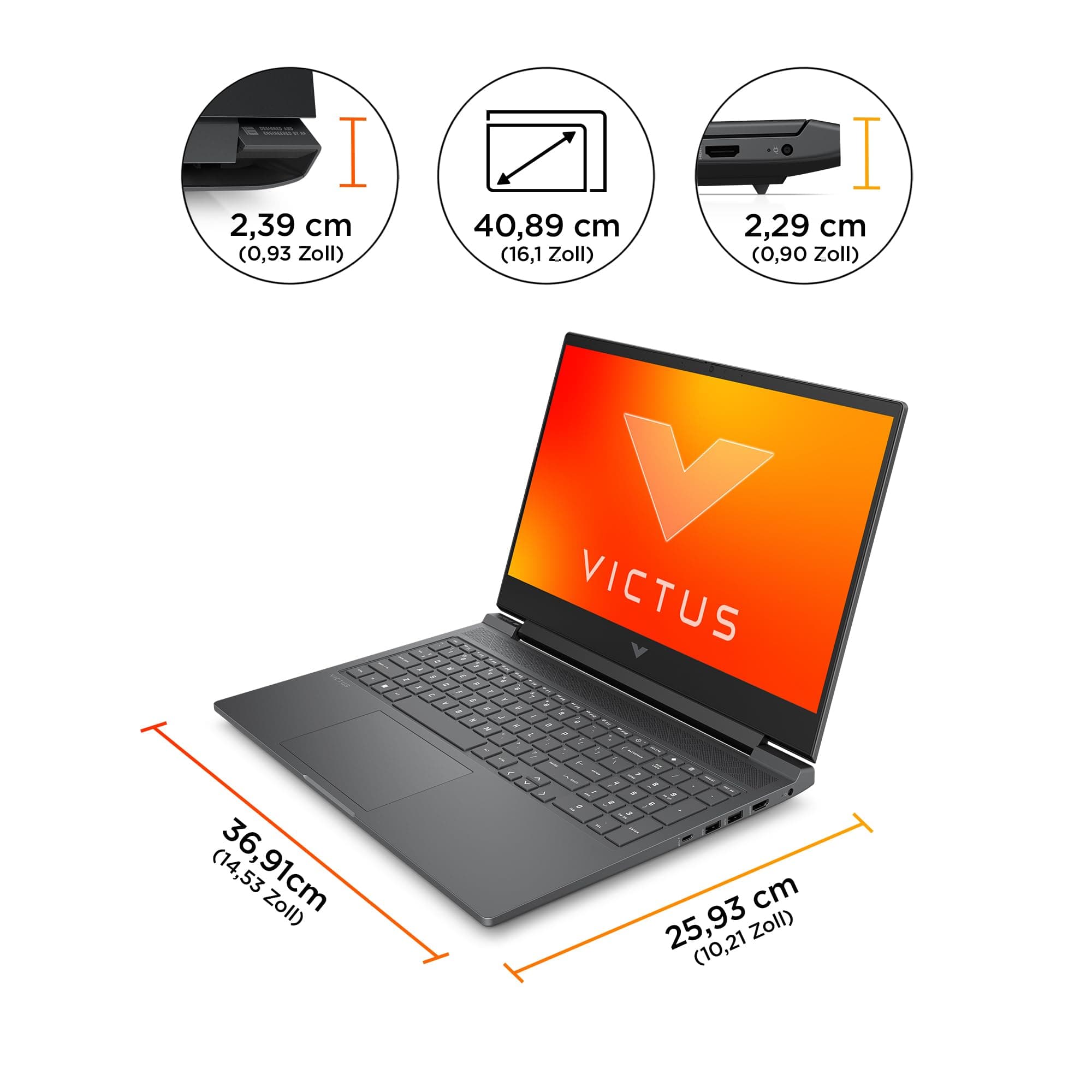 HP Victus Gaming Laptop, 16.1 Zoll FHD Display, 165 Hz, Intel Core i7-14700HX, 16 GB DDR5 RAM, 512 GB SSD, NVIDIA GeForce RTX 4070, Windows 11 Home, QWERTZ, Schwarz Intel Core i7-14700HX NVIDIA GeForce RTX 4070 (8GB) Bild 6