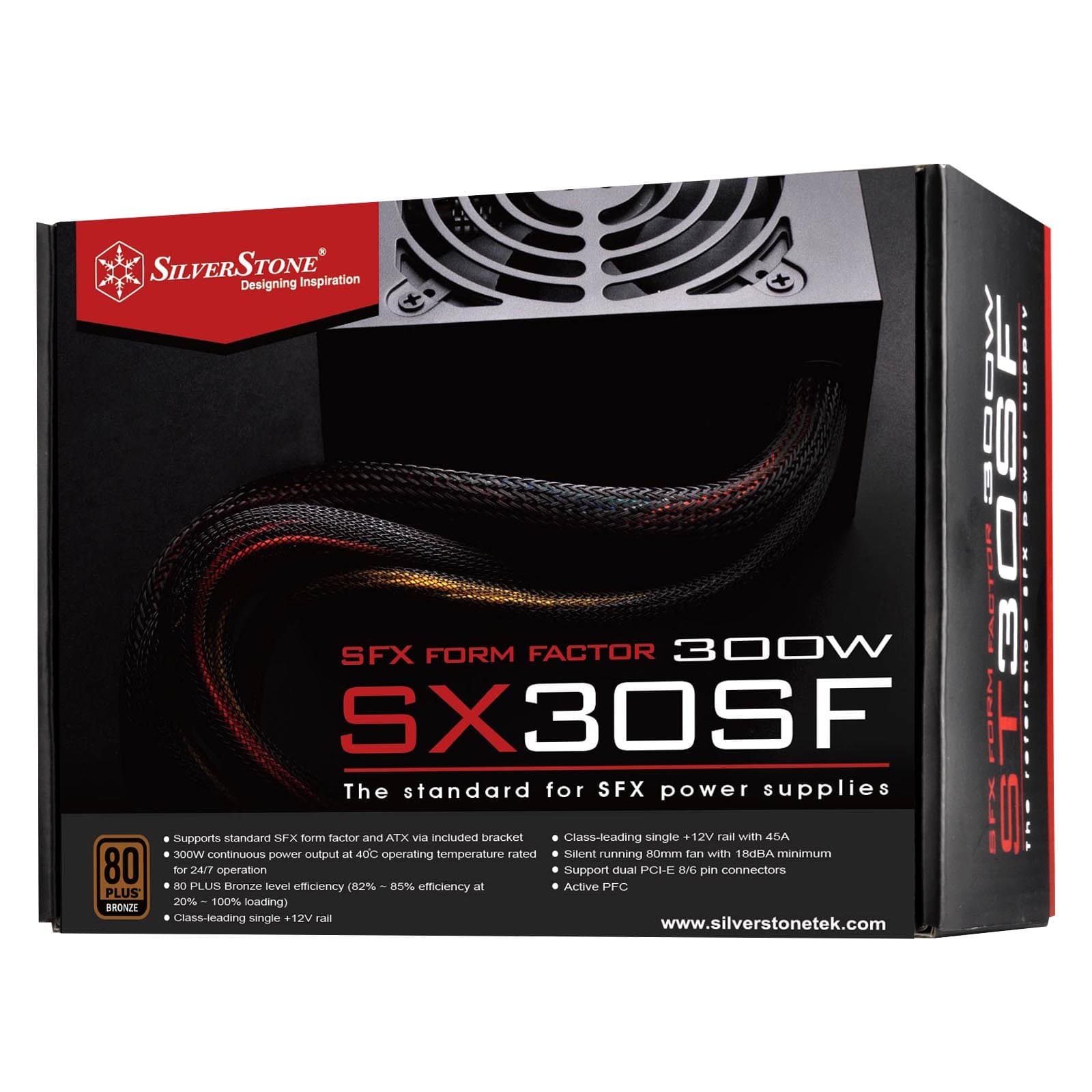 SilverStone SST-ST30SF v 2.0 - SFX Serie, 300W 80 Plus Bronze flüsterleises PC-Netzteil mit 92 mm-Lüfter Bild 5