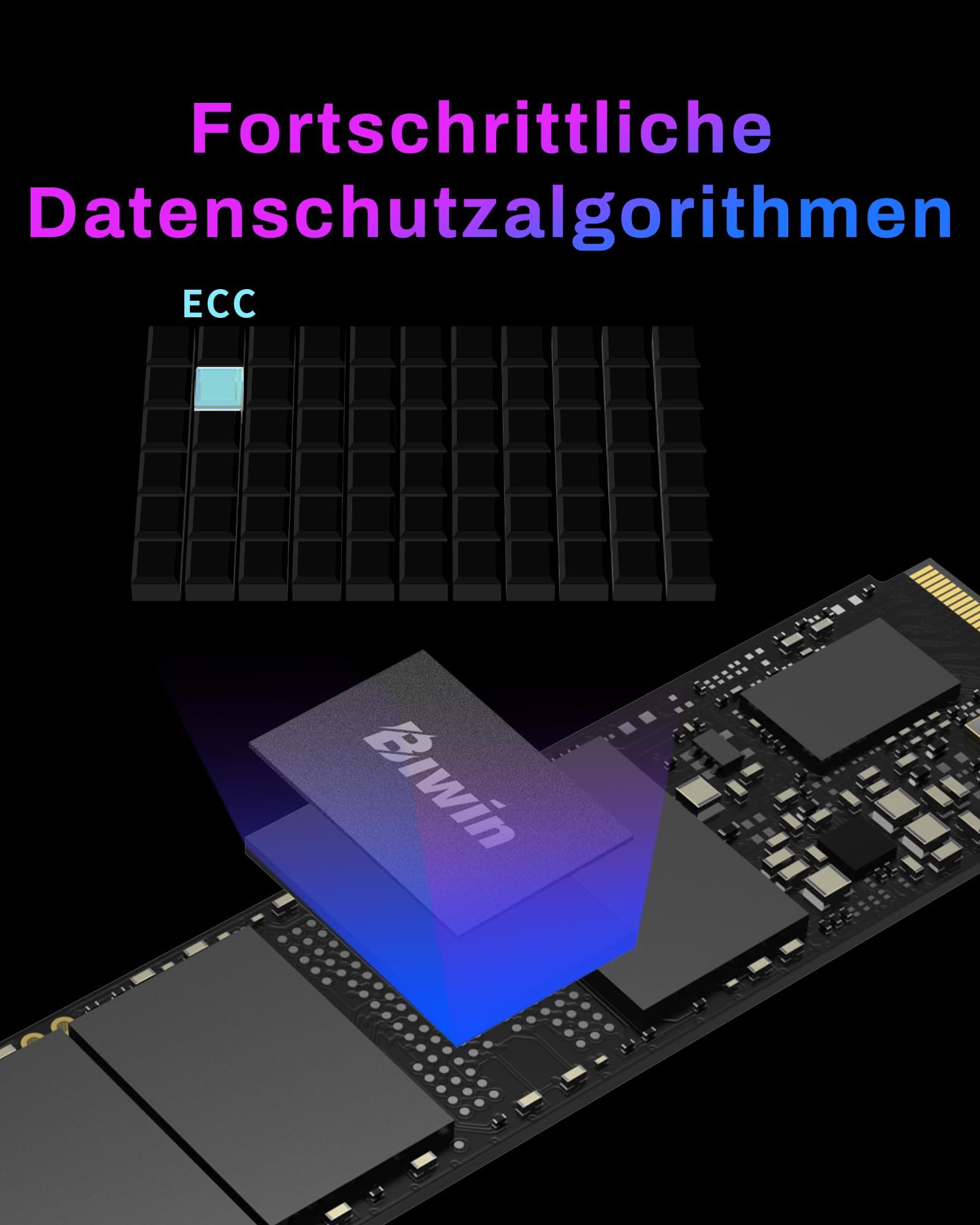 BIWIN Black Opal NV7400 M.2 PCIe Gen4 SSD 2TB - Lesegeschwindigkeit bis zu 7450 MB/s - Professionelle Interne Festplatte NVMe 2.0 - Gaming Speicher Kompatibel mit PC, Laptop & PS5 Bild 7