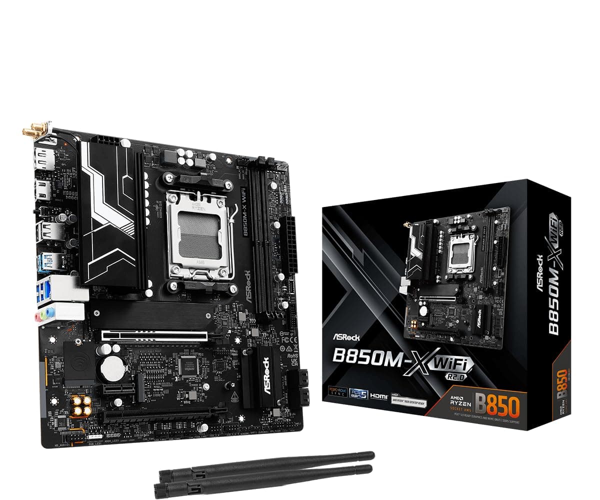 ASRock Placa Base B850M-X WiFi B850 AM5 Micro ATX WiFi R2.0 PCIe 4.0 Bild 2