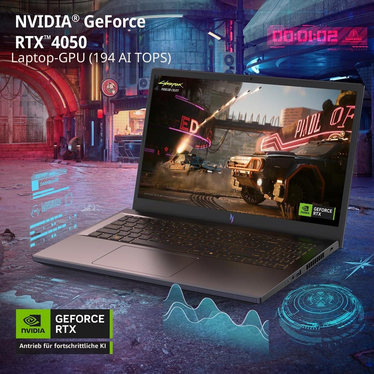 Acer Nitro V Gaming Laptop | Intel Core i5-13420H Prozessor | GPU für NVIDIA GeForce RTX 4050 Laptop | 165Hz FHD IPS Display | 8GB DDR5 | 512GB Gen 4 SSD | Wi-Fi 6 | KB Bild 3