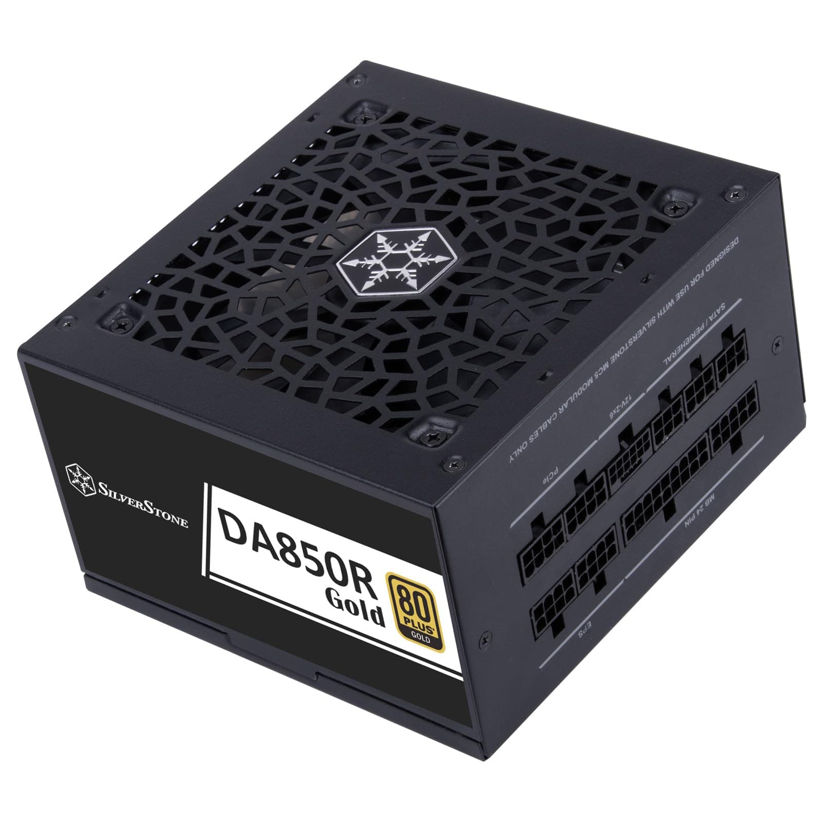 SilverStone Technology DA850R Gold, 80 Plus Gold vollständig modulares ATX-Netzteil, 850W, ATX 3,0 & PCIe 5,0, SST-DA850R-GMA