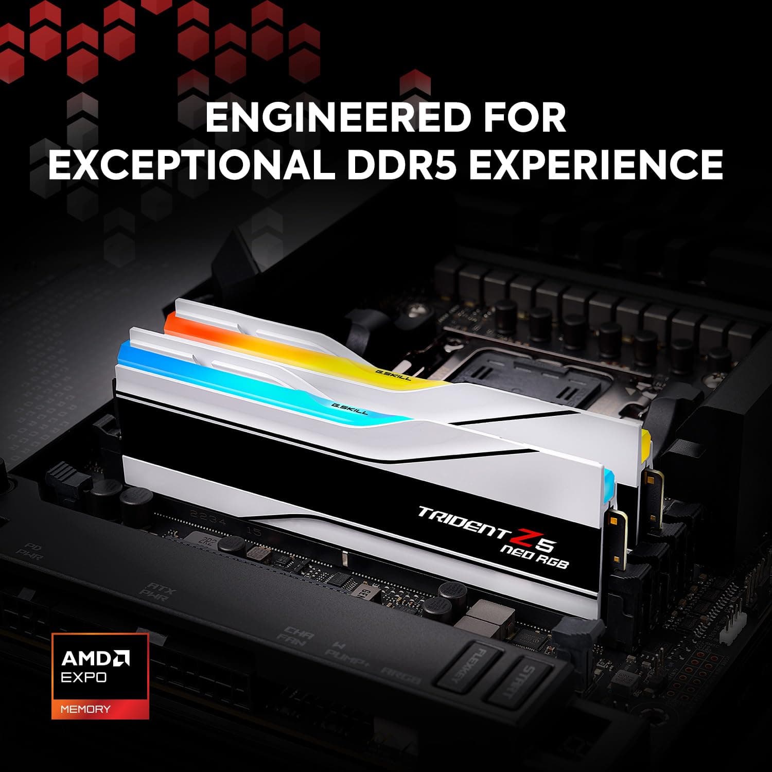 G.skill Trident Z Neo F5-6000j3036f16gx2-tz5nrw 32gb 2x16gb Ddr5 6000mhz Ram One Size 32GB (2x16GB) Weiss/opulenter Garten Bild 3