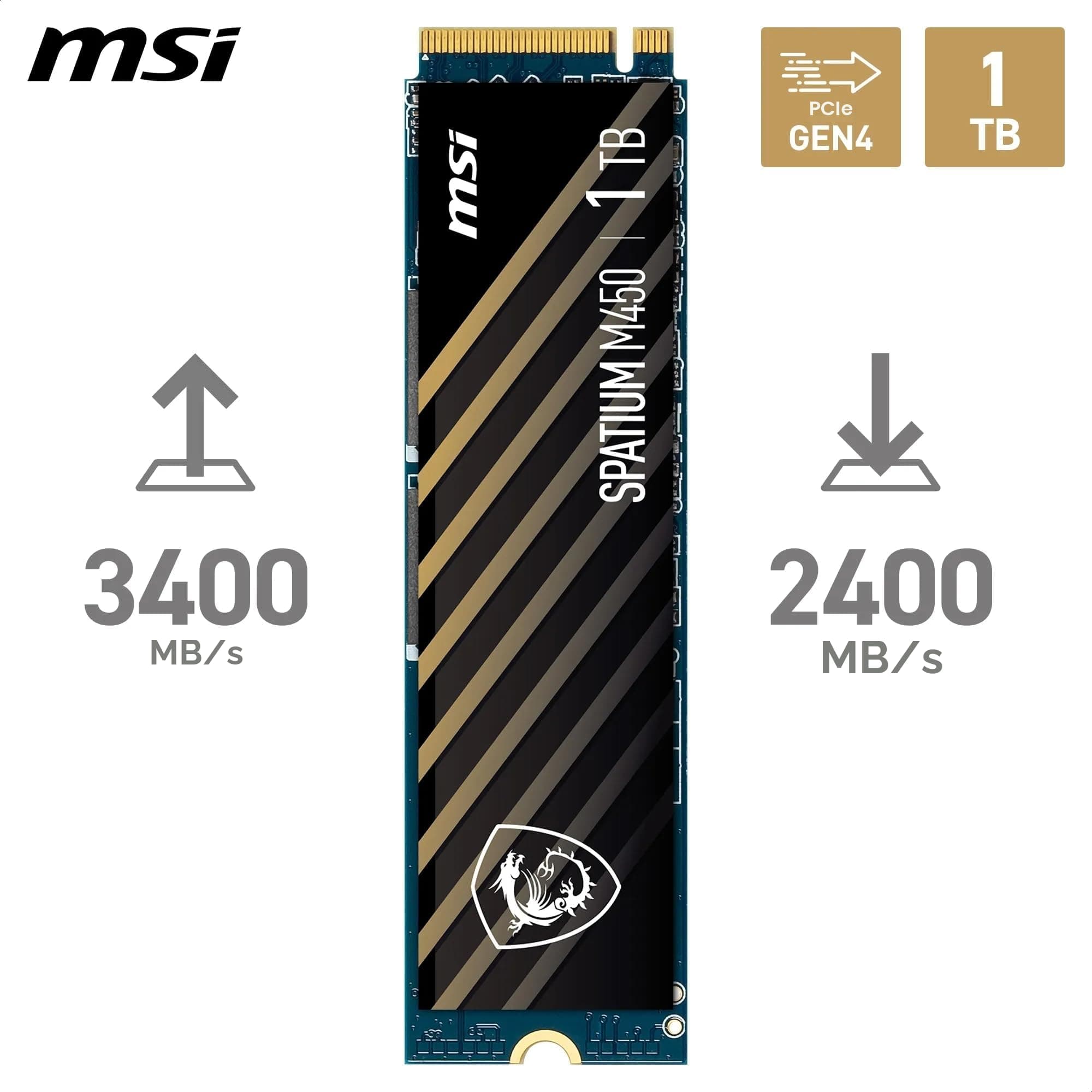 MSI SPATIUM M450 PCIe 4.0 NVMe M.2 1TB V1 Bild 3