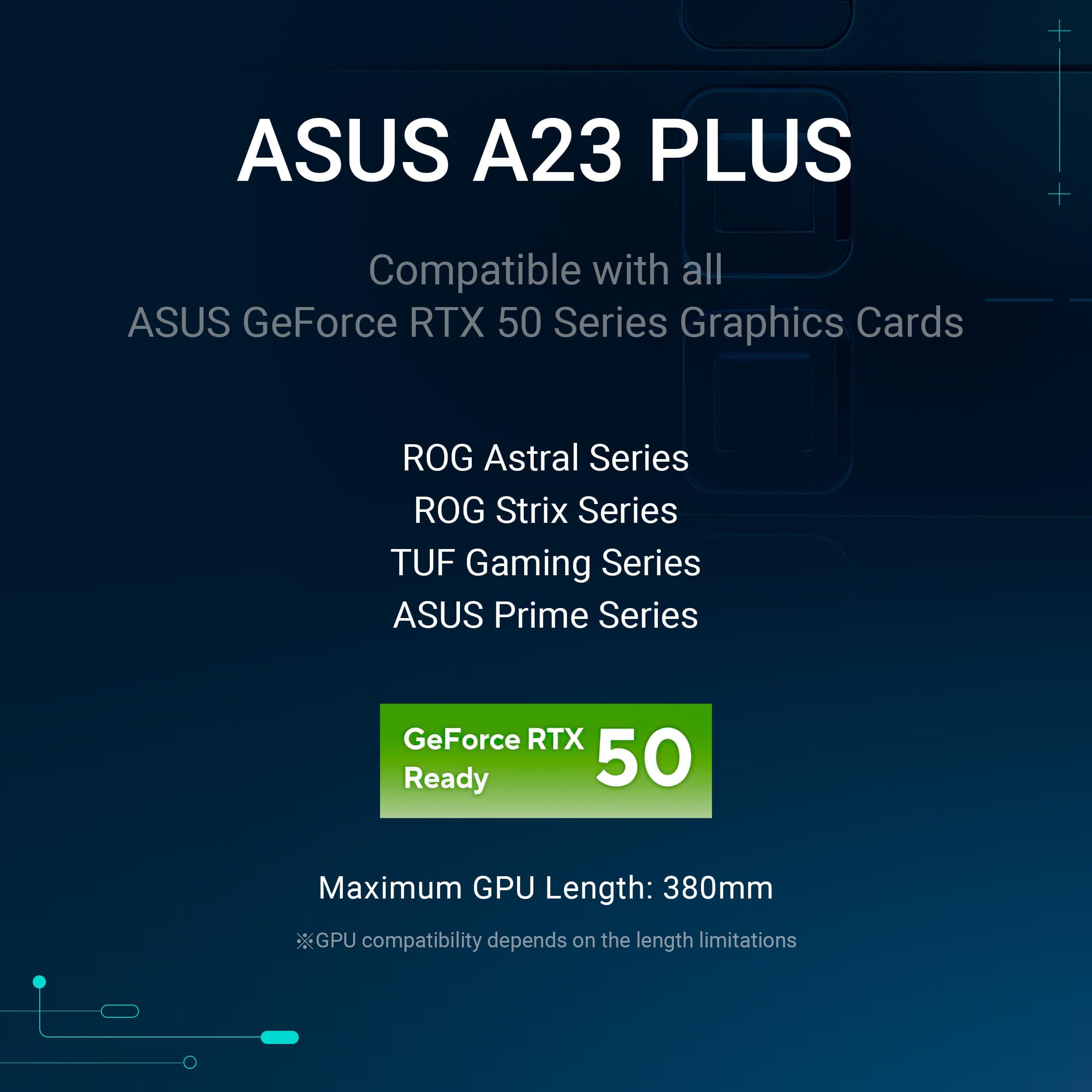 ASUS A23 Plus TG ARGB Black microATX PC Gehäuse (vorinstallierte ARGB-Lüfter, Mesh Frontpanel, kompatibel mit Mainboards mit versteckten Anschlüssen, 360-mm-Radiatoren, 380-mm-Grafikkarten, schwarz) Bild 3