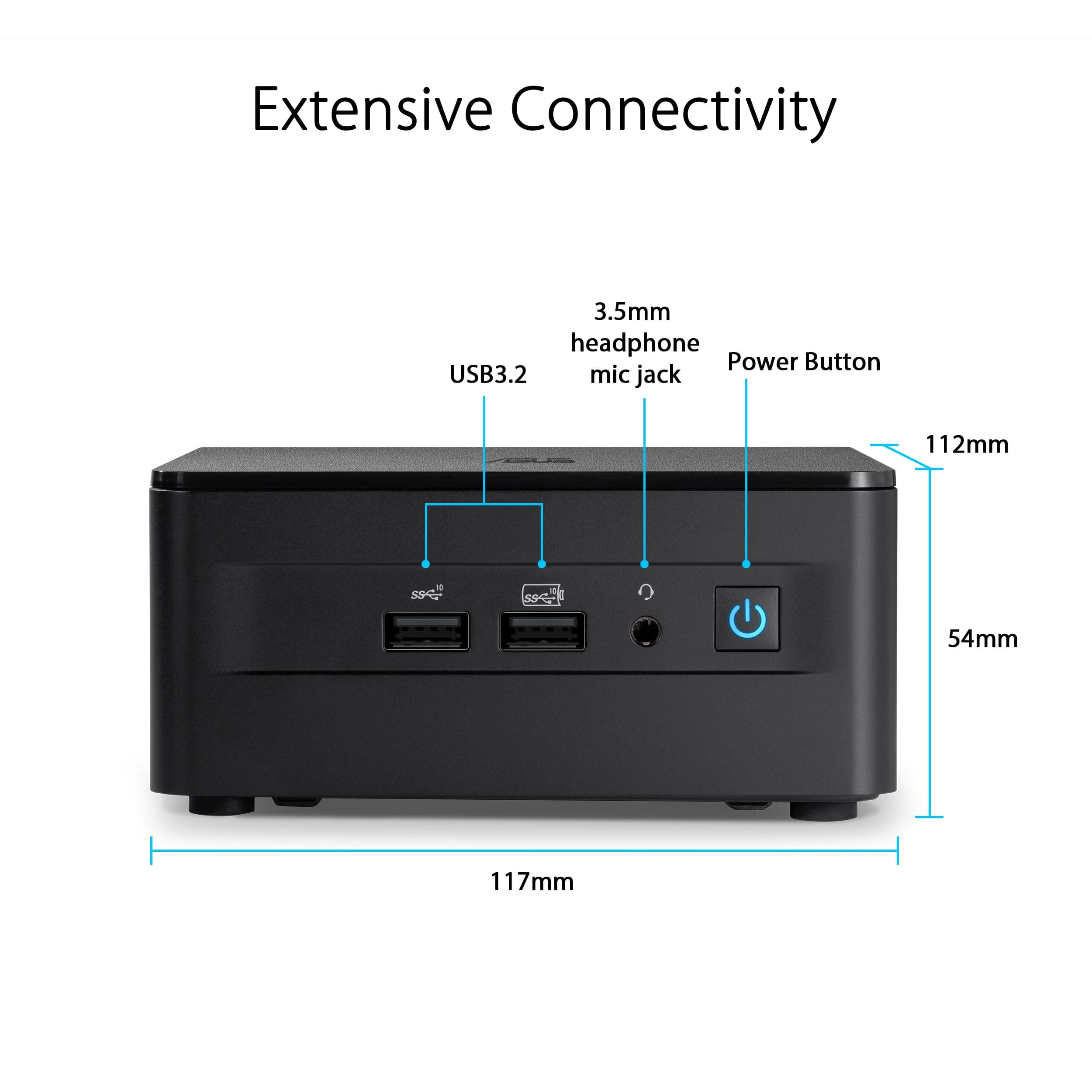 ASUS NUC 13 Pro Barebone Desktop-PC (Intel Core i7-1360P, vPro, Intel UHD Graphics, kein Speicher, kein Speicher, kein Betriebssystem, inkl. Netzkabel) Bild 2