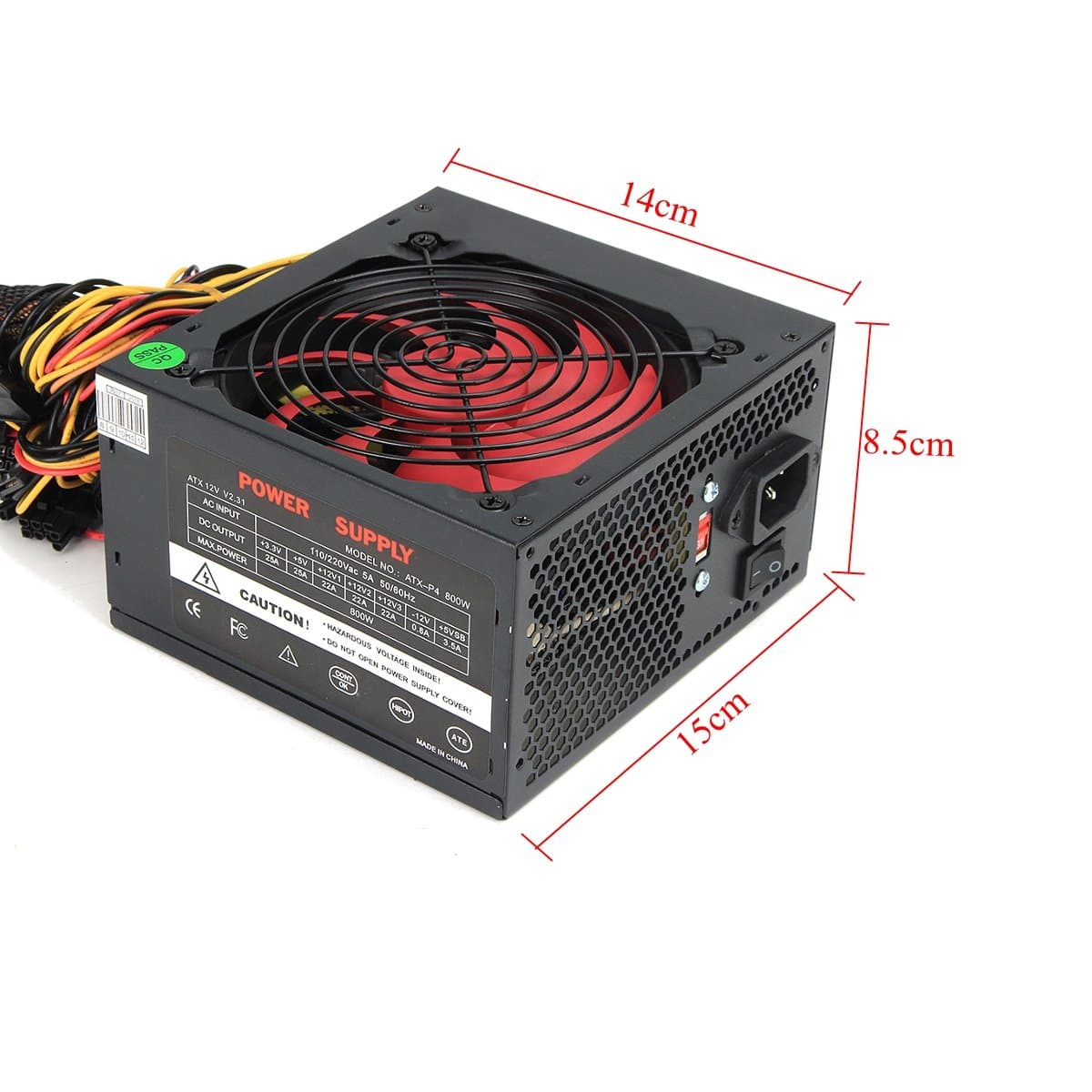 800W 12V ATX Computer Netzteil 12Cm Lüfter 80/Gold 20/4Pin Für Intel AMD Pc - Us-Standard Bild 3