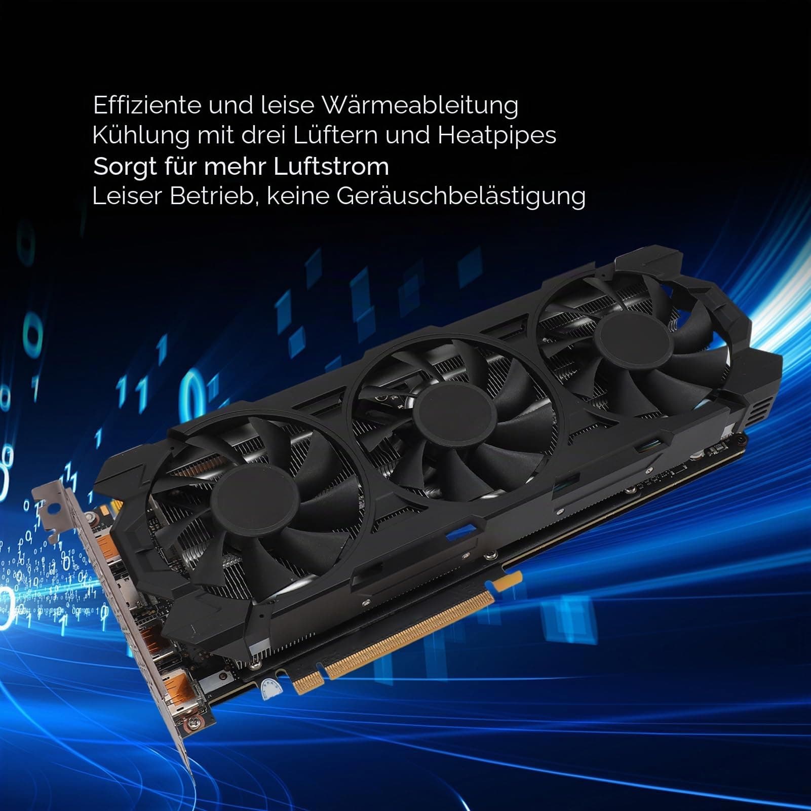 GTX 1080 Ti Grafikkarte, 352 Bit 11 GB GDDR5X 1506/11000 MHz, PCI Express 3.0 Gaming-Grafikkarte, HDMI DP mit DREI Lüftern für Büro- und PC-Gaming Bild 7
