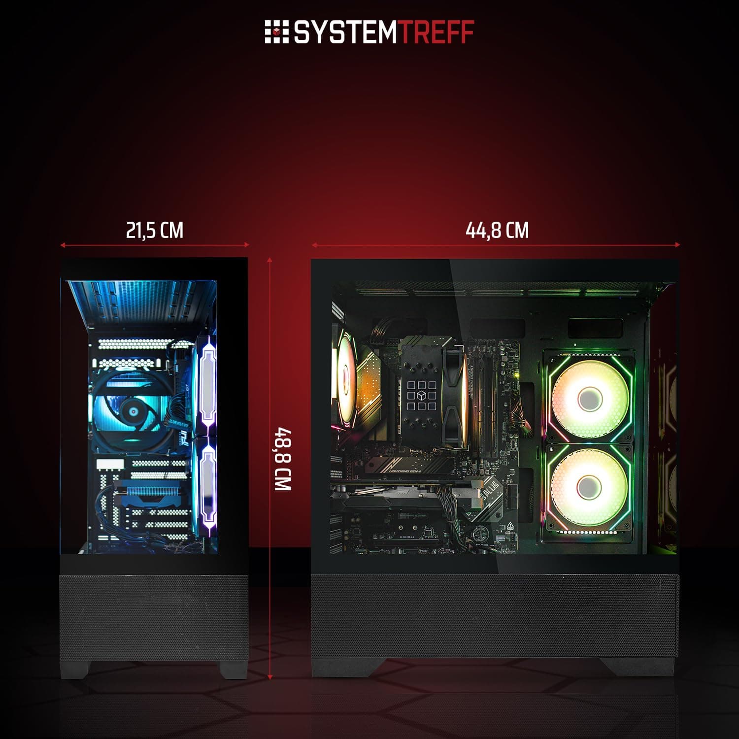 SYSTEMTREFF High-End Gaming PC AMD Ryzen 5 7500X3D 6x4.6GHz | AMD Radeon RX 9070 XT 16GB DX12 | 1TB M.2 NVMe | 32GB DDR5 RAM | Windows 11 | WLAN Desktop Computer Rechner für Gamer, Zocker & Streamer Bild 7