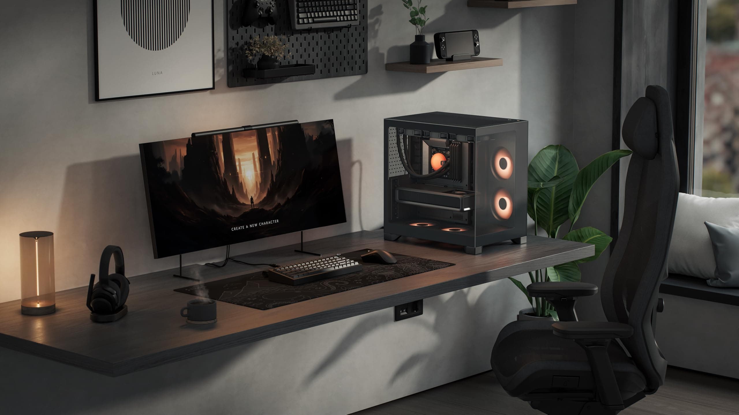 Fractal Design Pop 2 Vision Black RGB PC‑Gaming‑Gehäuse mit Panoramaglas – Dual‑Kammer‑Design – 4 RGB‑Reverse‑Lüfter – ATX/E‑ATX/mATX/ITX Bild 3