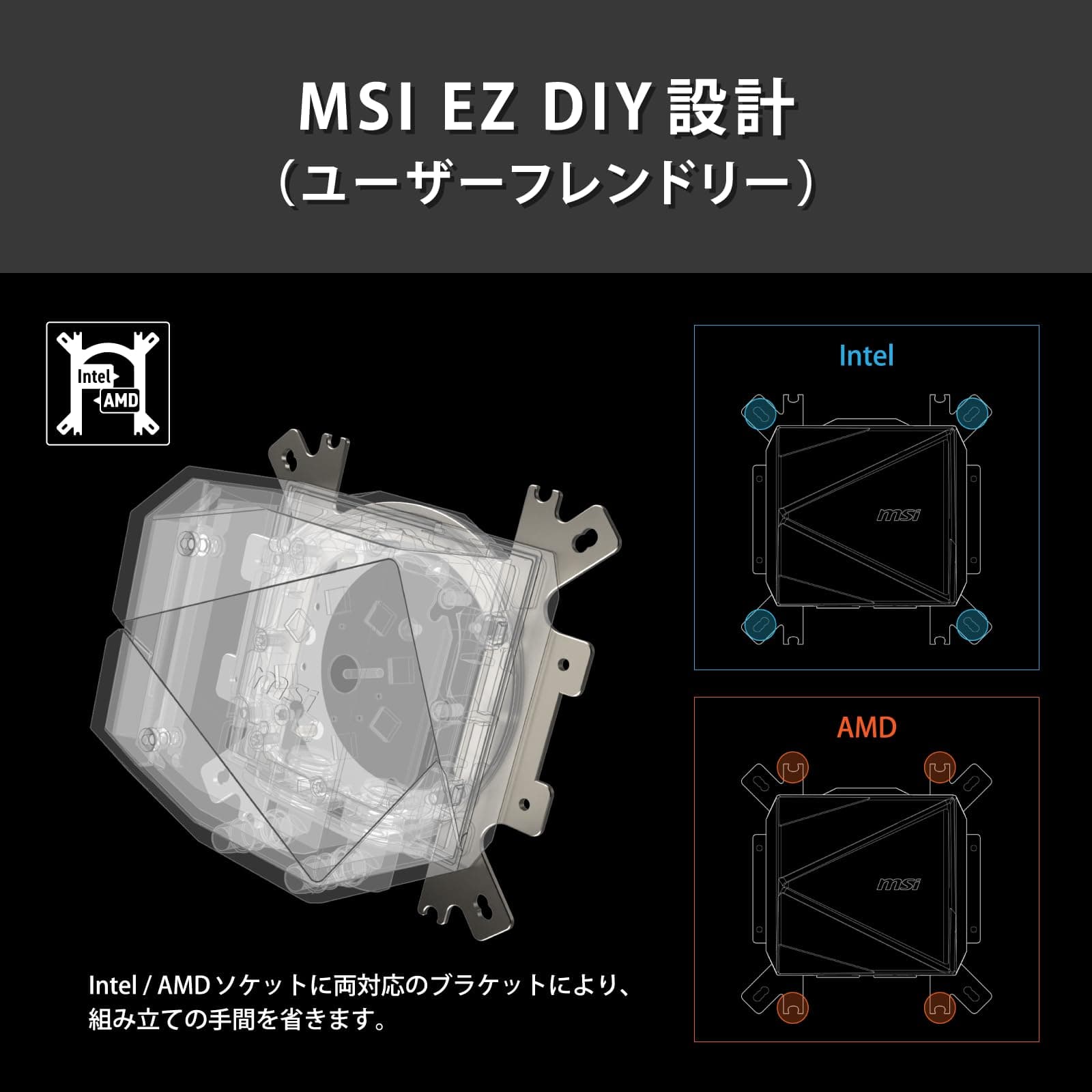 MSI MAG CORELIQUID I360 WHITE AIO CPU Wasserkühlung - Vergrößerte Kupferkühlplatte, ARGB & LDB Lüfter, Zweikammer-Wasserblock, Split-Flow Radiator, unterstützt Intel & AMD Sockel Bild 5