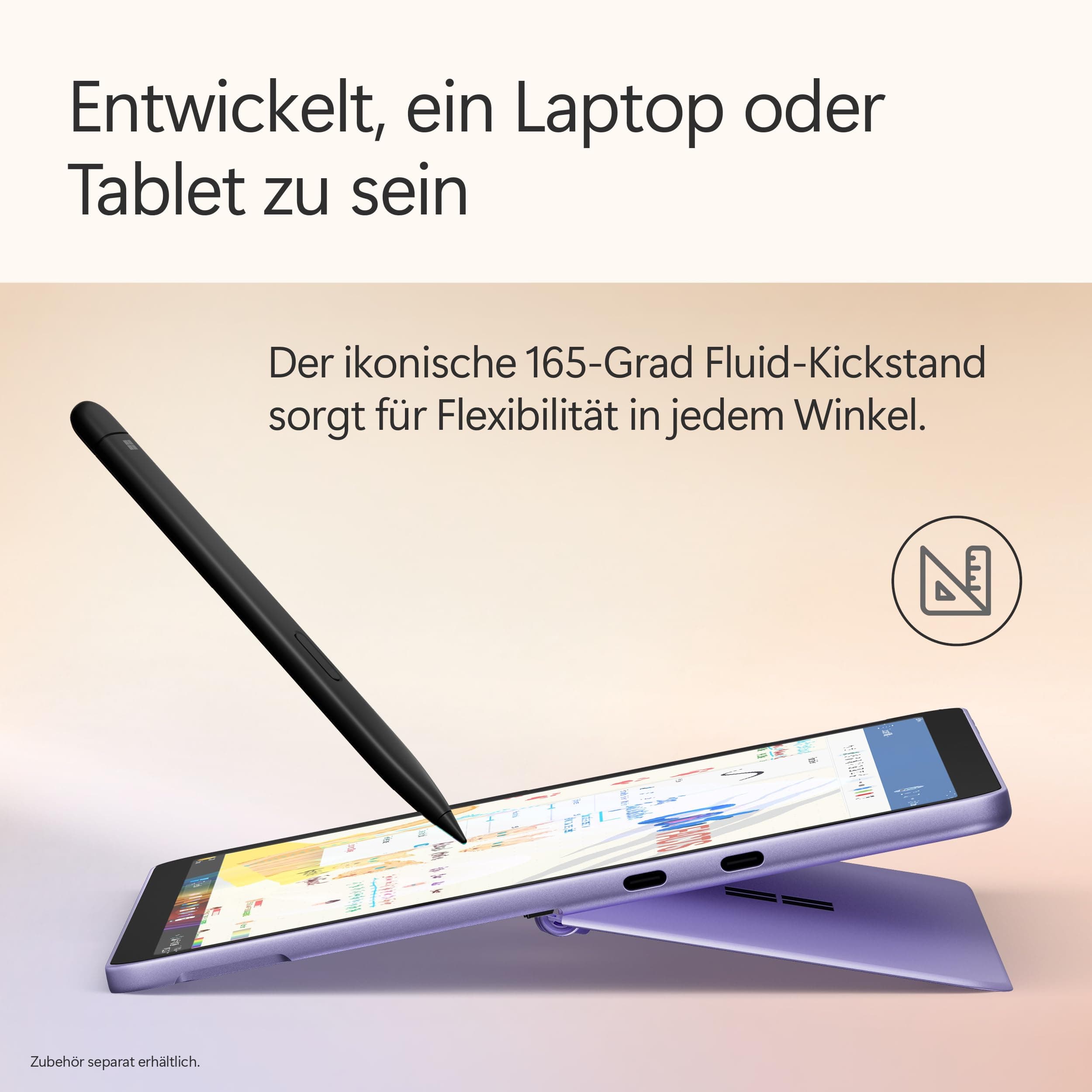 Microsoft Surface Pro | Copilot+ PC | 12” LCD Touchscreen | Snapdragon® X Plus | 16GB RAM | 512GB Speicher | Neuestes Modell | Violett Snapdragon X Plus (8-Kern) | 12'' LCD Touchscreen 16GB RAM | 512GB Speicher Violett Bild 8