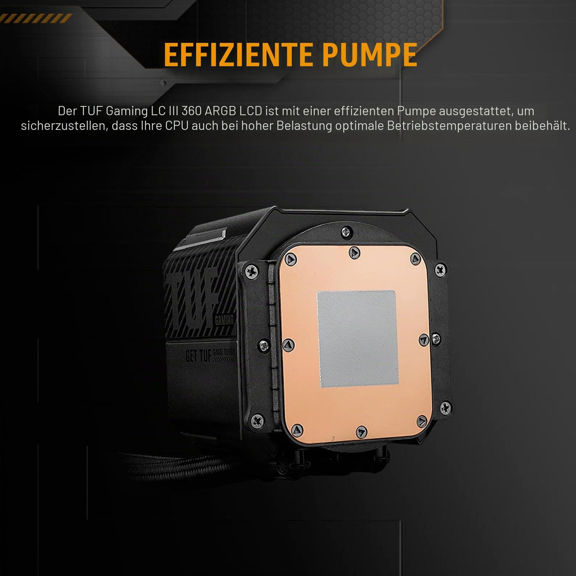 ASUS TUF Gaming LC III 360 ARGB All-in-One-Flüssig-CPU Wasserkühlung (Drei vorinstallierte Lüfter, 2,8 IPS-LCD für GIF-Dateien und MP4 Bild 6