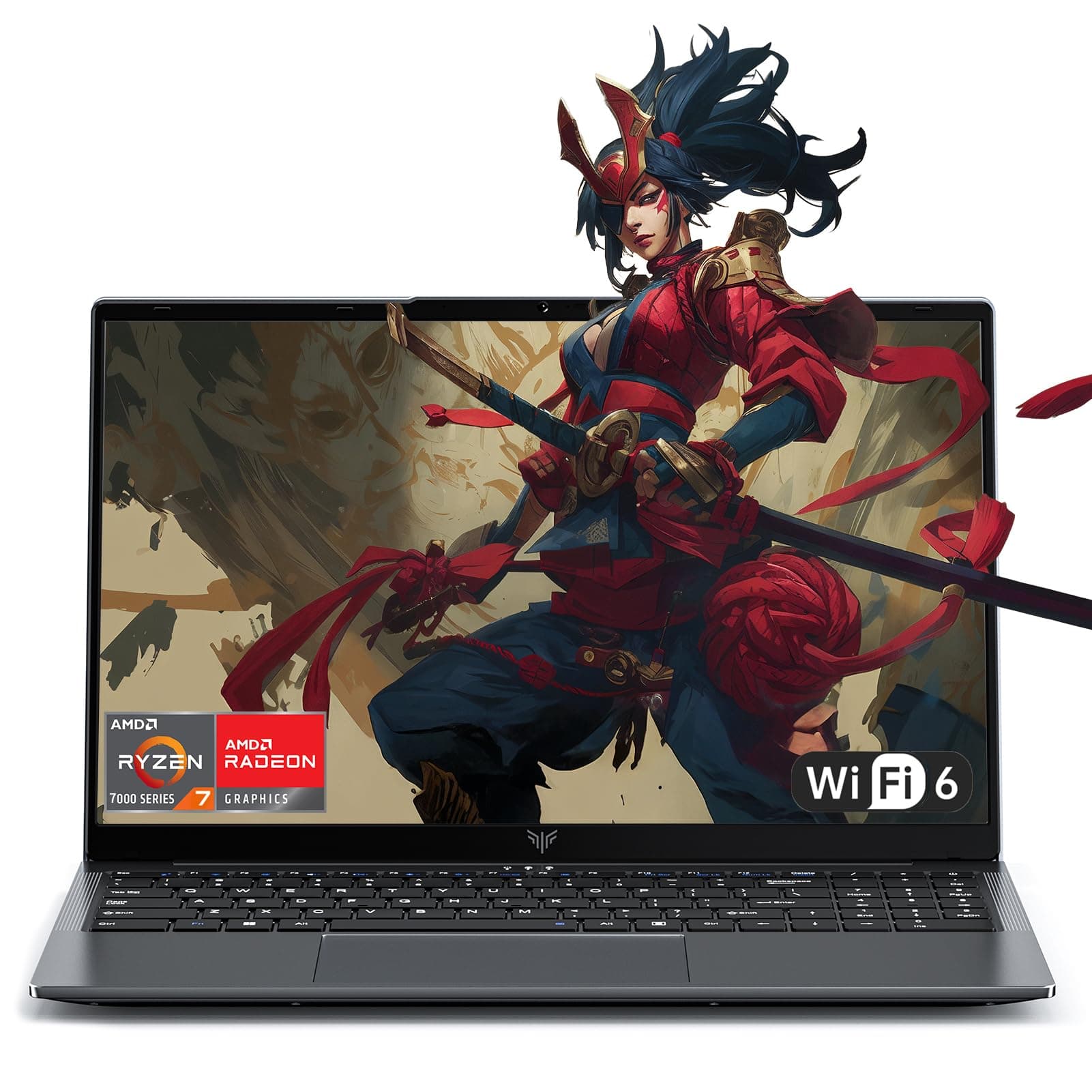Laptop – 16-Zoll-FHD-Display-Laptop mit Ryzen 7 7730U Prozessor (bis zu 4,5 GHz), 16 GB DDR4-RAM (2 Module), 512 GB SSD-Notebook mit hintergrundbeleuchteter Tastatur, unterstützt Wi-Fi 6 16-Zoll-7730U-16+512GB