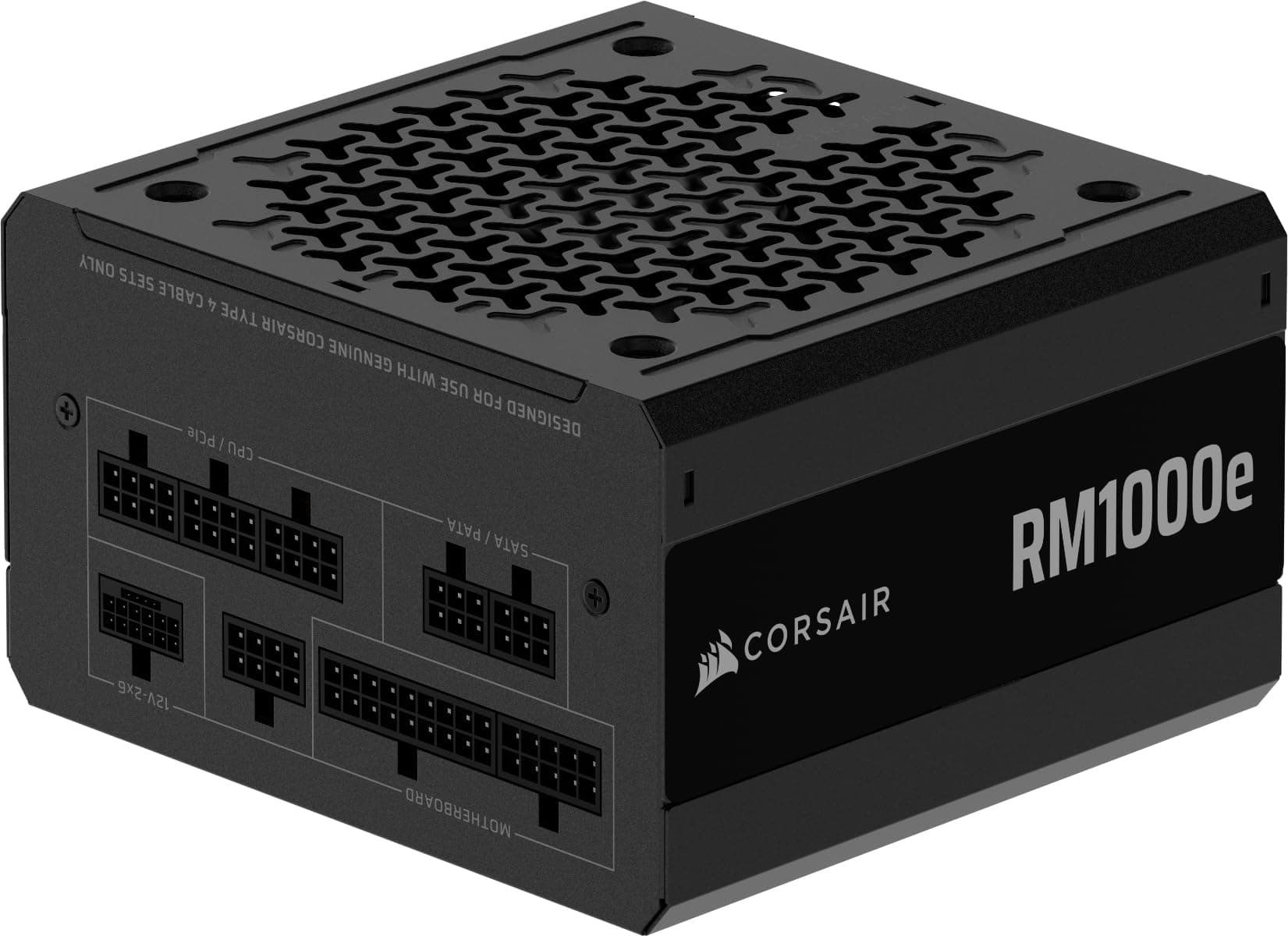 CORSAIR RM1000e (2025) Geräuscharmes Vollständig Modulares ATX-Netzteil mit 12V-2x6 Kable – Zero RPM-Lüftermodus, ATX 3.1-Konform, PCIe 5.1-Unterstützung, Cybenetics Gold – Schwarz Schwarz 1000 Watts RMe (2025)