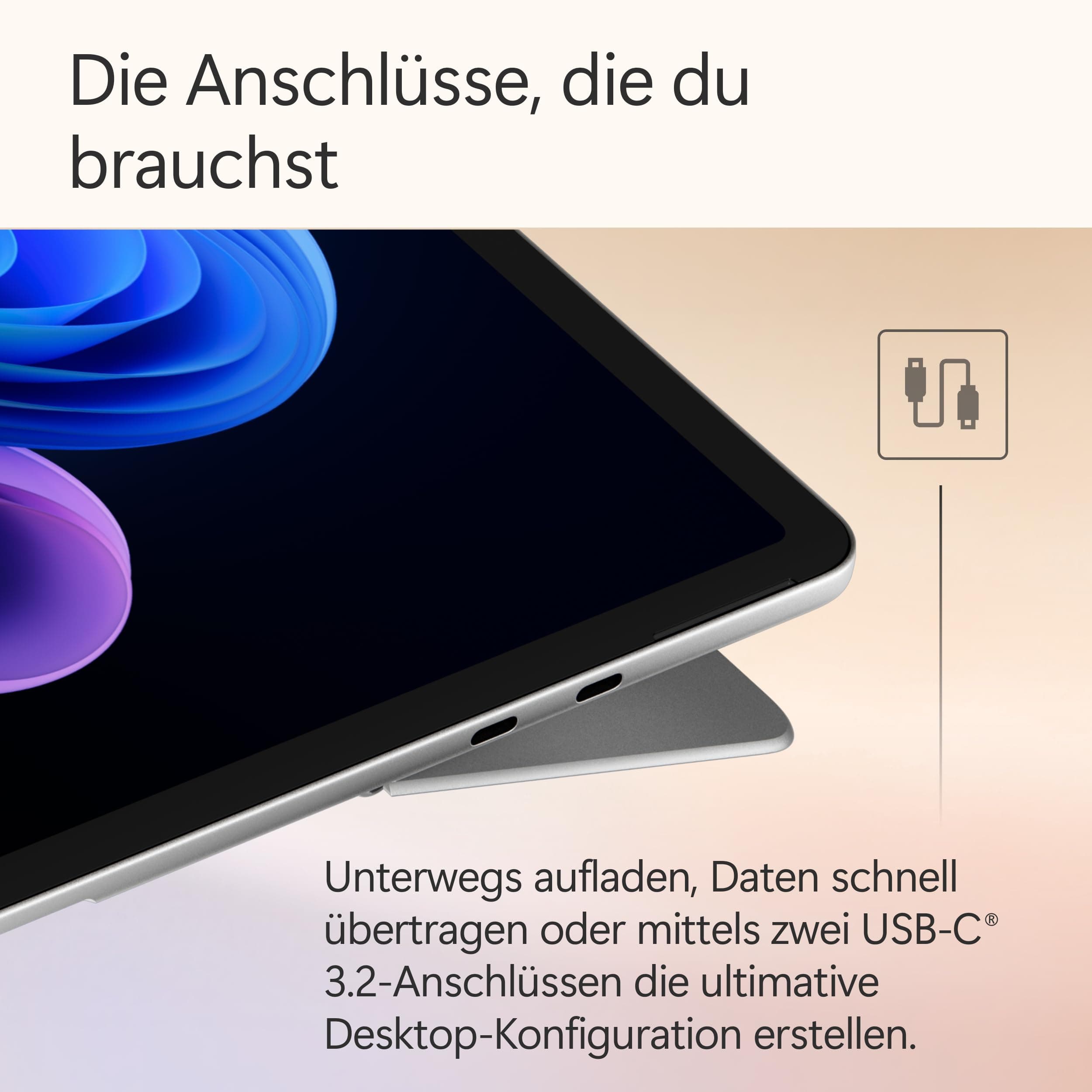 Microsoft Surface Pro | Copilot+ PC | 12” LCD Touchscreen | Snapdragon® X Plus | 16GB RAM | 256GB Speicher | Neuestes Modell | Platin Snapdragon X Plus (8-Kern) | 12'' LCD Touchscreen 16GB RAM | 256GB Speicher Platin Bild 7