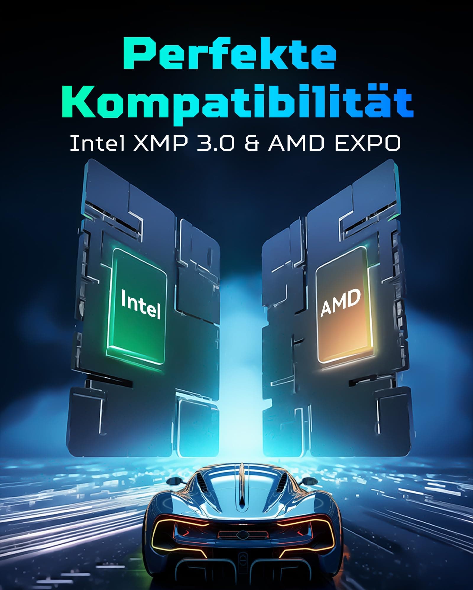 Acer Predator Hera DDR5 RGB RAM 32GB (16GBx2) bis zu 6400MHz CL32 - Unterstützt Intel XMP 3.0 & AMD EXPO - PC Computer Gaming Arbeitsspeicher - Schwarz 32GB (16GBx2) 6400MHz CL32 Schwarz Bild 7