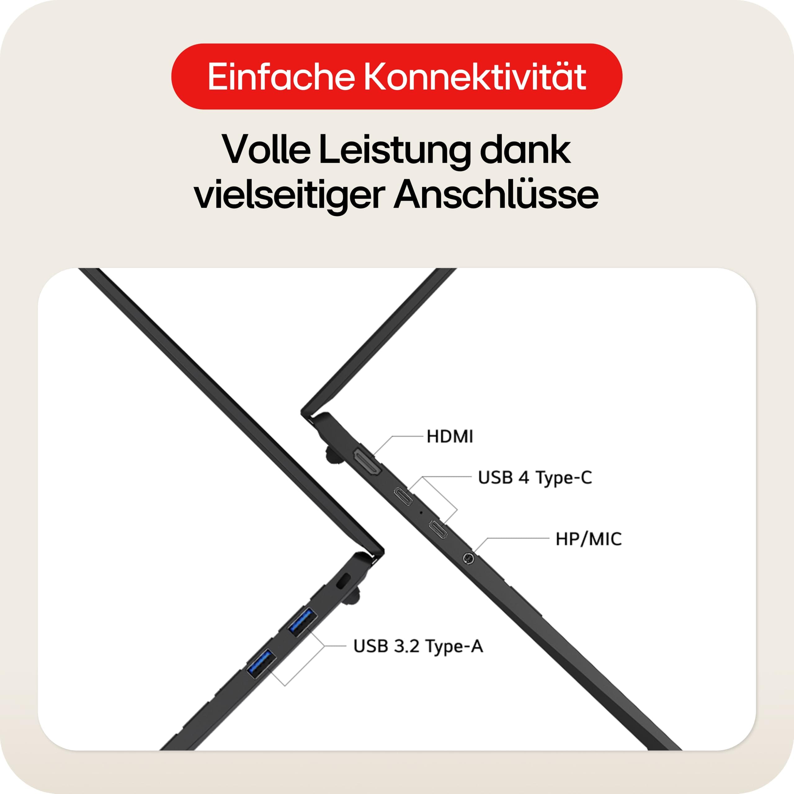 LG gram 15 15Z80T-G.AU75G (15,6 Zoll) IPS Notebook, AMD Ryzen™ AI 7 350, 16GB RAM, 512GB SSD, AMD Radeon™ 860M, federleicht (1,290 kg), 72 Wh, Schwarz Bild 8
