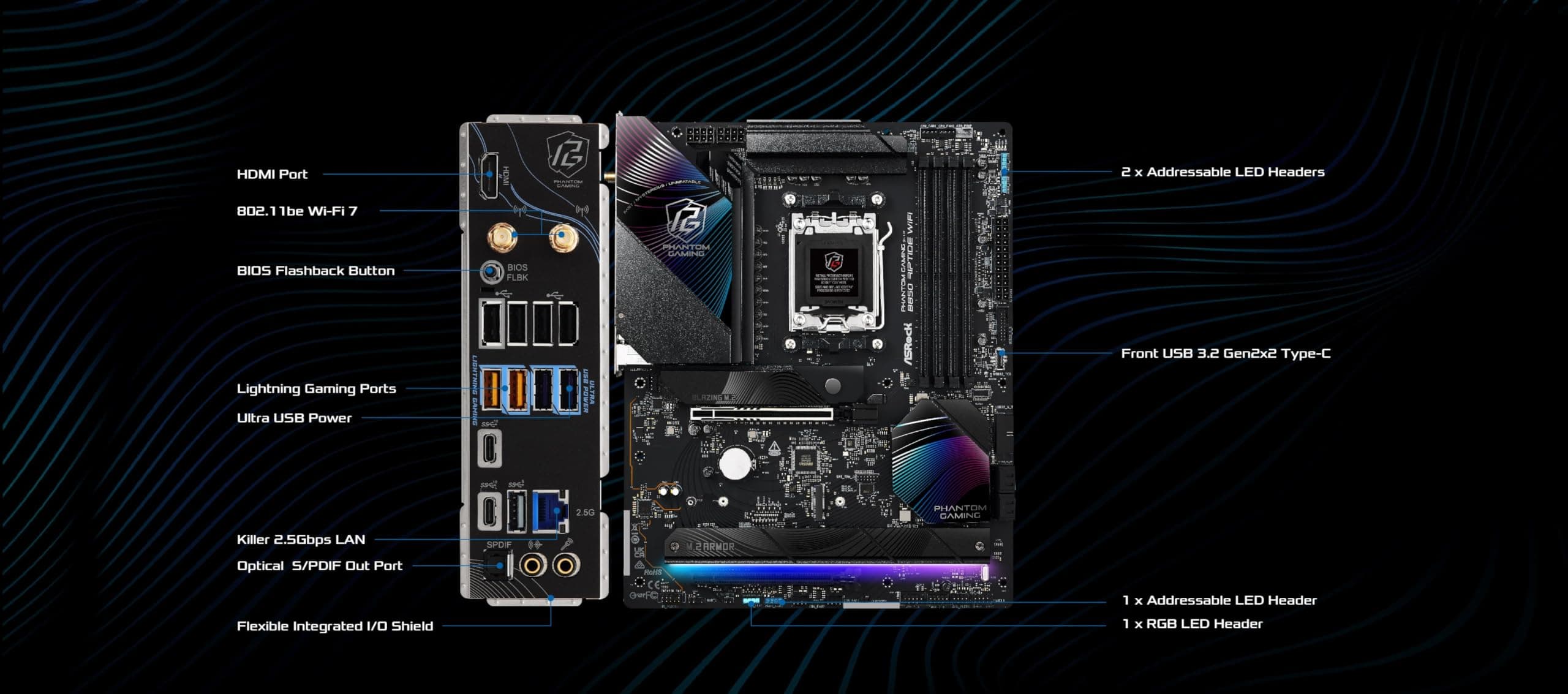 MB ASRock AMD AM5 B850 Riptide WiFi Bild 8