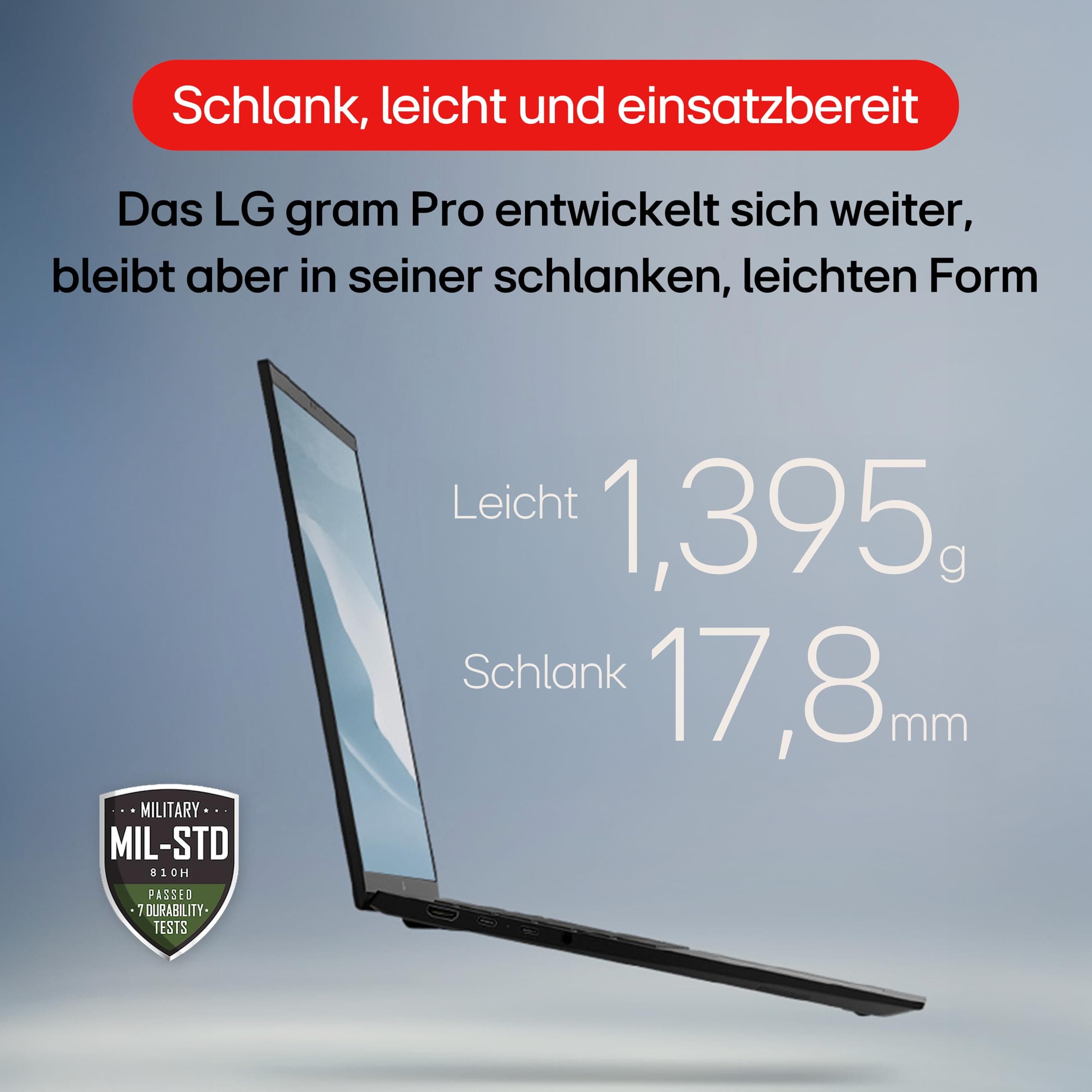 LG gram 17 17Z90TL-G.AU8BG (17 Zoll) IPS Notebook, Intel Core Ultra 7 258V, 32GB RAM, 2TB SSD, Intel Arc™ Graphics 140V, federleicht (1,389 kg), gram AI, Copilot+ PC, 77 Wh, Thunderbolt 4, Schwarz Intel Core Ultra 7 | Windows 11 Home | 2025 32.0 GB LG gram | Schwarz Bild 3