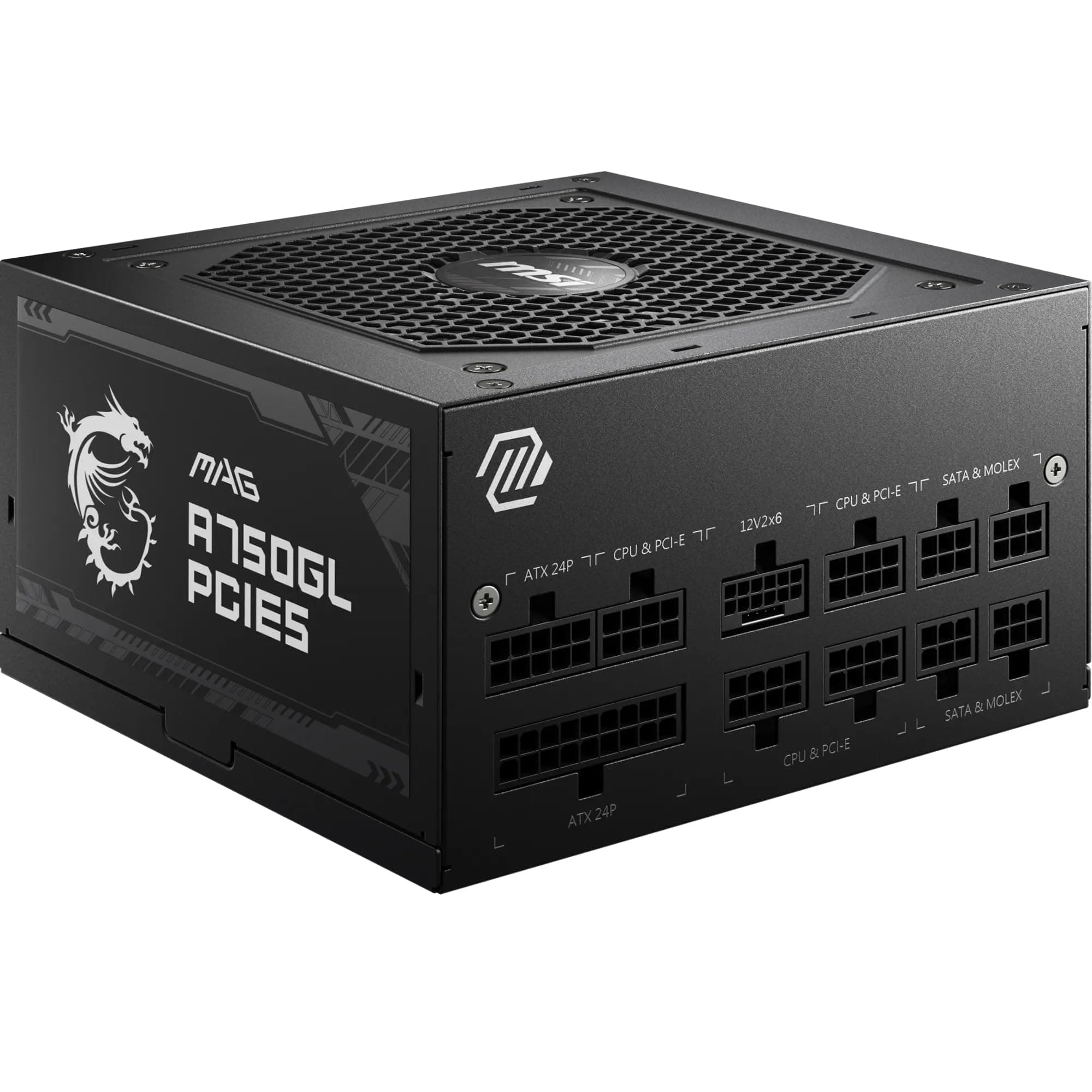 MSI MAG A750GL PCIE5 Netzteil, 750 W, 80 Plus Gold, vollmodular, ATX 3.0, PCIe 5.0 GPU-Unterstützung, Schwarze Flachkabel, 7 Jahre Garantie Bild 2