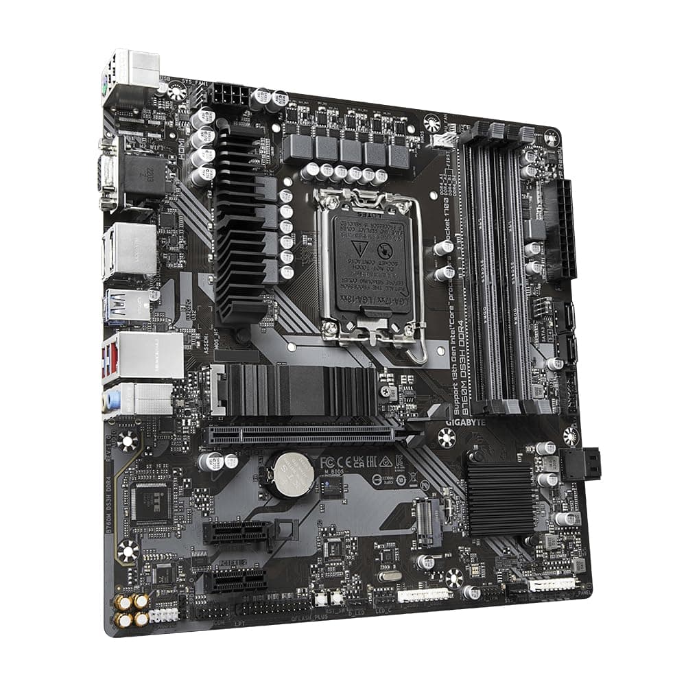 GIGABYTE B760M DS3H DDR4 Motherboard - Unterstützt Intel Core 14. Generation CPUs, 6+2+1 Phasen Digital VRM, bis zu 5333MHz DDR4 (OC), 2xPCIe 4.0 M.2, 2.5GbE LAN, USB 3.2 Gen2 Bild 7