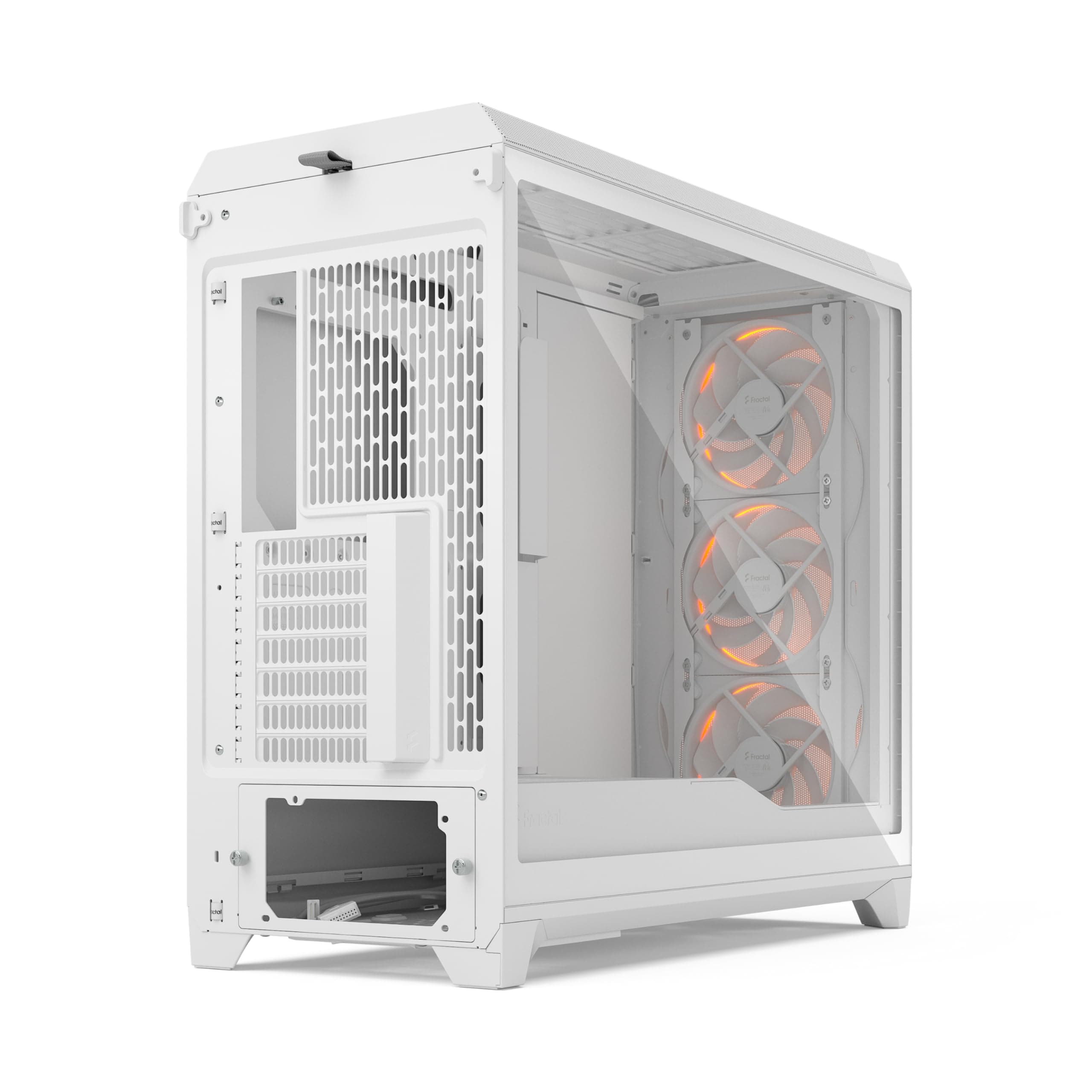 Fractal Design Meshify 3 XL White Tempered Glass Clear Tint - Gaming Computer-Gehäuse – Facetten-Mesh-Front – DREI Momentum 14 Lüfter enthalten – GPUs bis 512mm Länge - E-ATX/ATX/mATX Unterstützung Meshify 3 XL RGB Weiß Bild 5