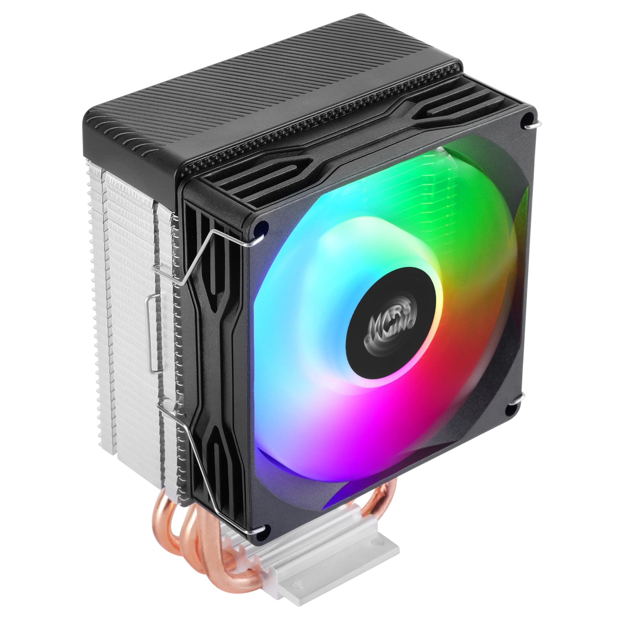 Mars Gaming MCPU-X3, CPU-Kühler 190W TDP, 3x Heatpipes, PWM FDB Lüfter, FRGB-Beleuchtung, Kompaktes SFF/Mini-ITX Design, Aluminiumlamellen, PC-Kühler mit Intel- und AMD-Kompatibilität, Schwarz MCPUX3