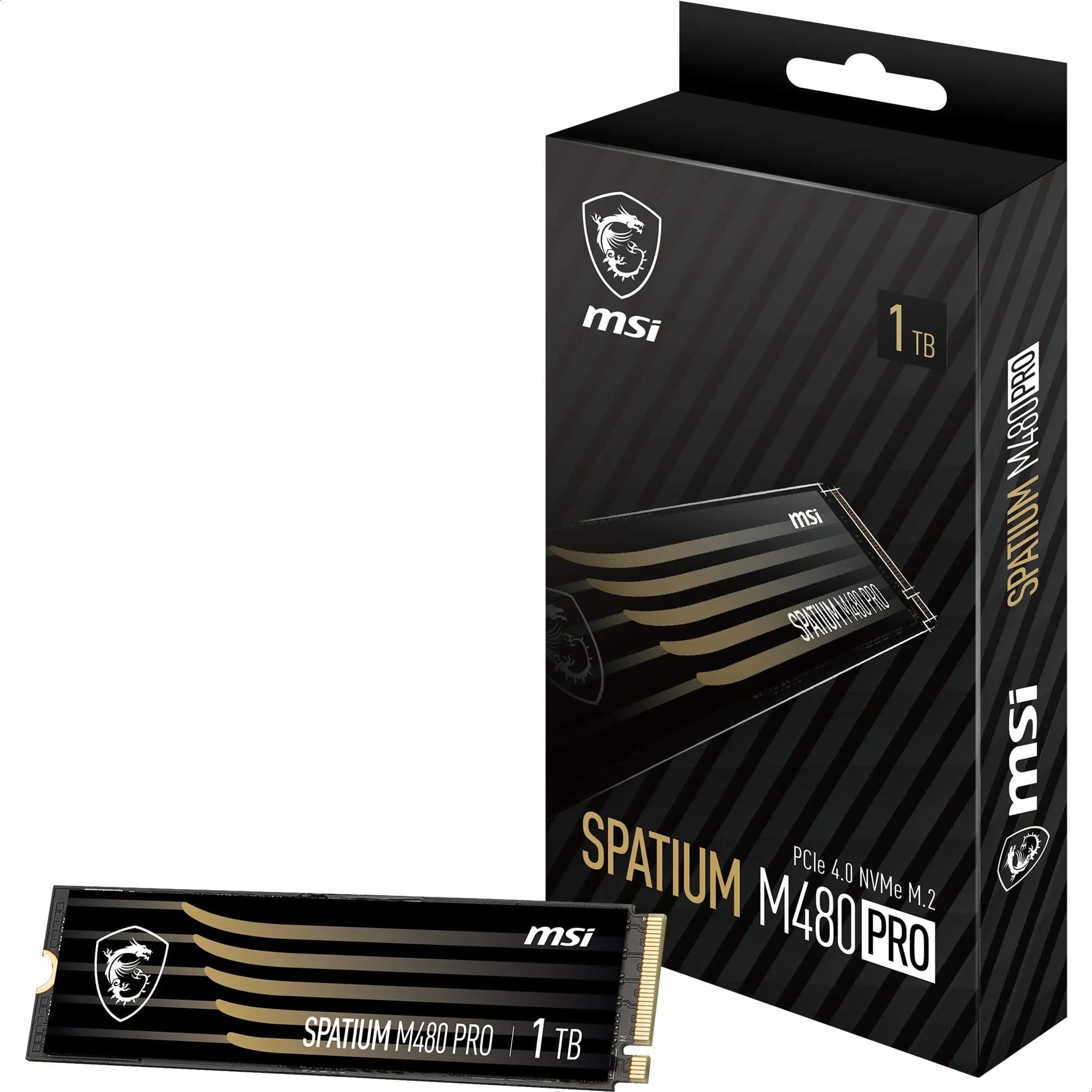 MSI SPATIUM M480 Pro PCIe 4.0 NVMe M.2 1TB 7.400 MB/s lesen, 6.000 MB/s schreiben, interne SSD Bild 2
