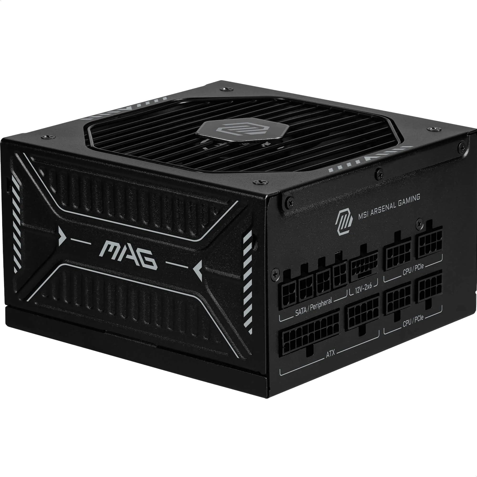 MSI MAG A850GLS PCIE5 Netzteil, 850W, 80 Plus Gold, ATX 3.1, PCIe 5.1 GPU Support, Native 12V-2x6, Zweifarbiger 12V-2x6 Anschluss, ATX PSU, Modulare Kabel Bild 2
