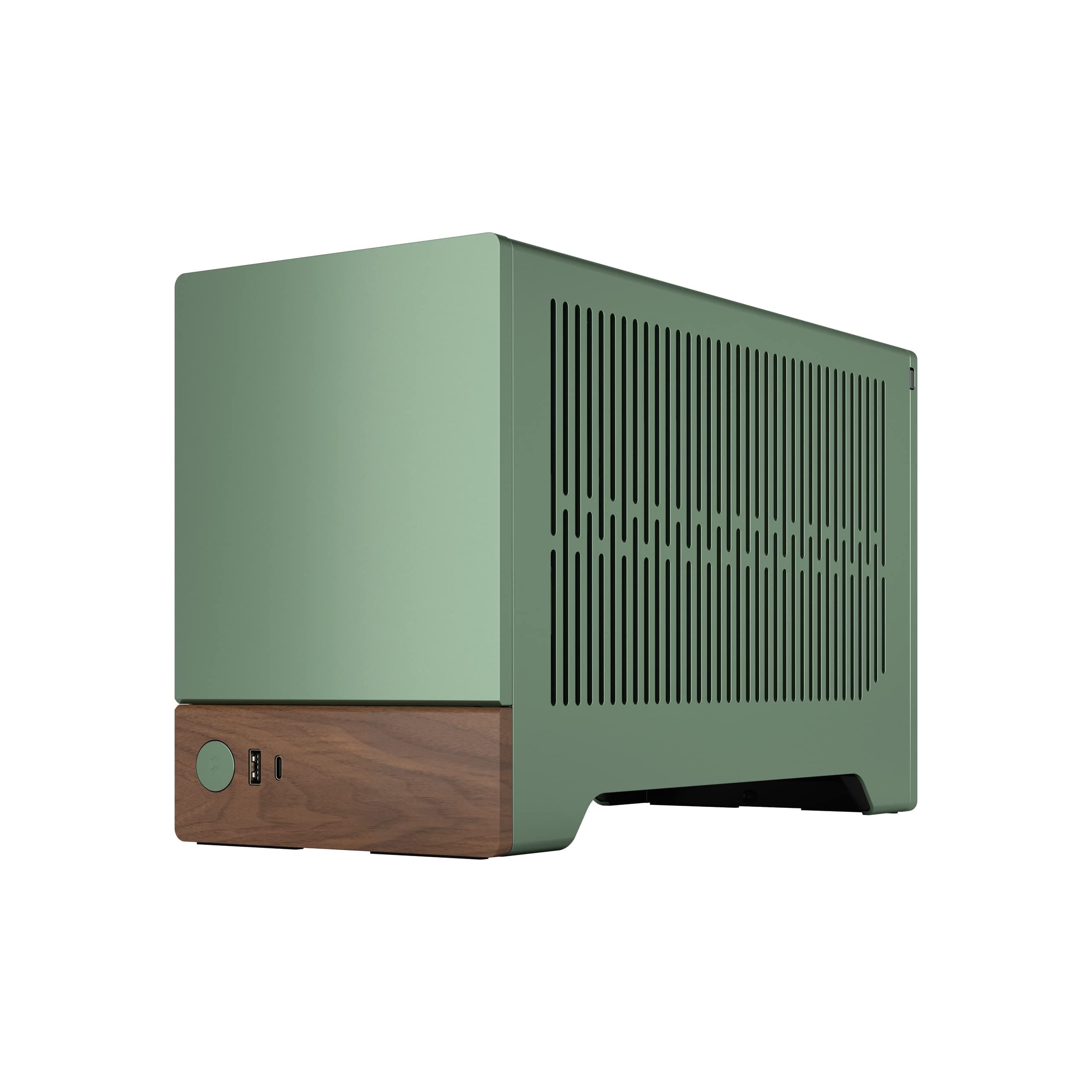 Fractal Design Terra Jade - Wood Walnut Front Panel - Small Form Factor - mITX Gaming case – PCIe 4.0 Riser Cable – USB Type-C - Anodized Aluminum Panels Bild 3