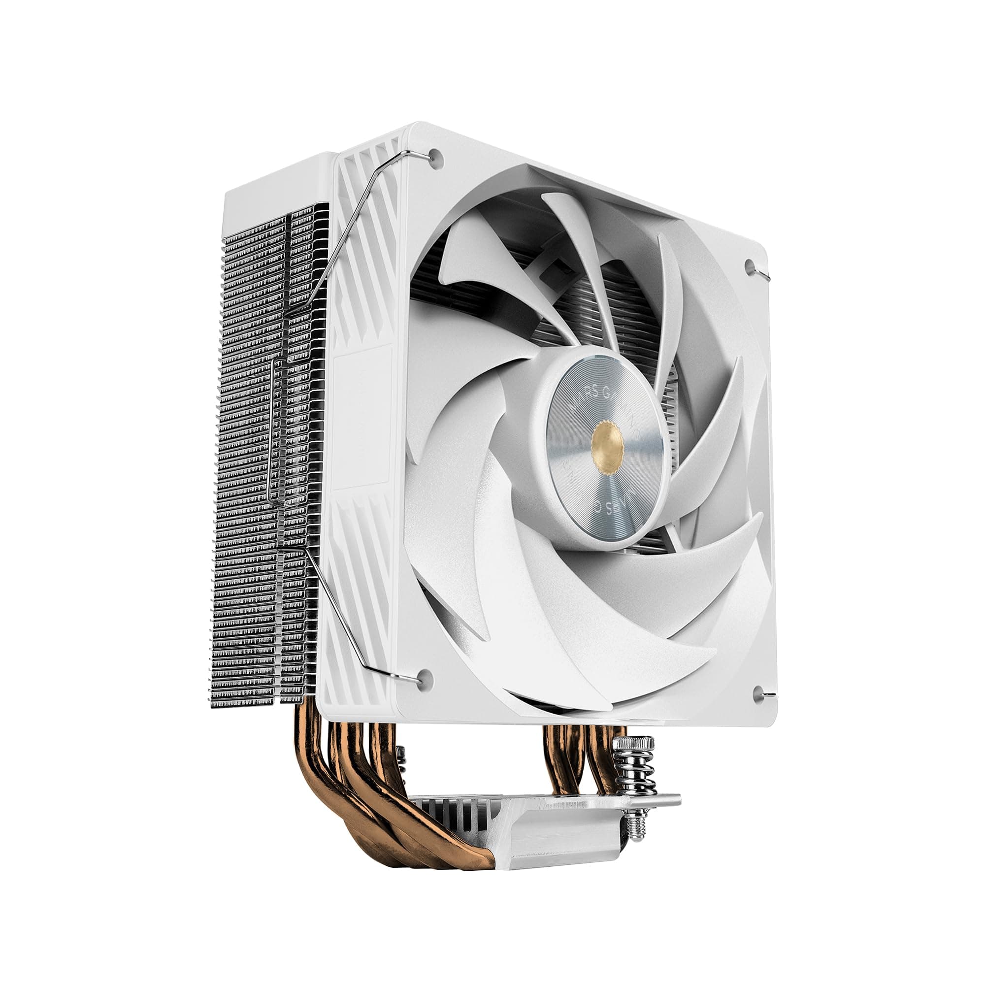 Mars Gaming MCPU-X4, CPU Kühler 230W TDP, 4x Heatpipes HCT Neue Generation, PWM Lüfter SI Extreme-Silence 120mm, Ausbalancierter Kupferkern, Universelle Kompatibilität Intel und AMD, Weiß MCPUX4W