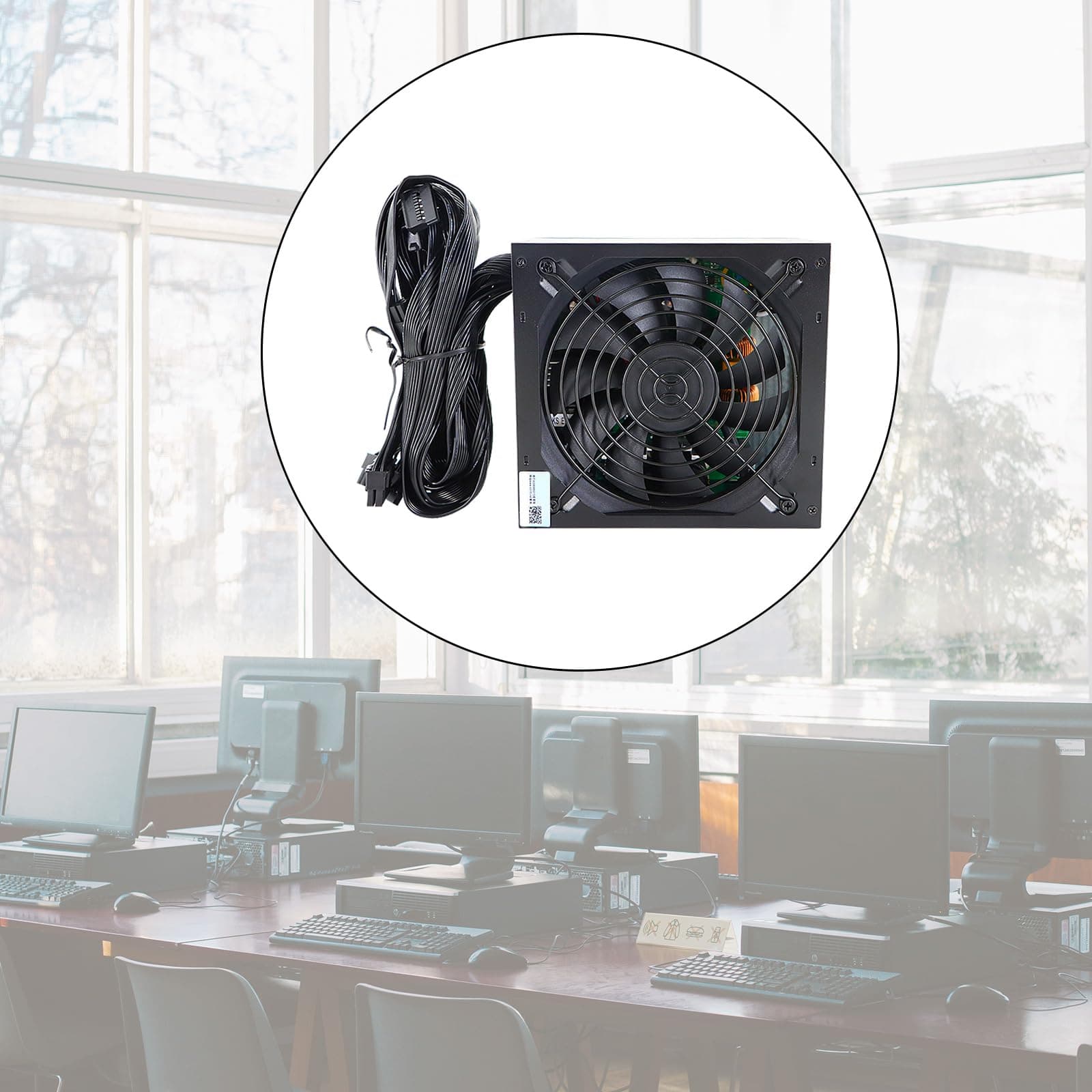 Hochleistungsfähiges 550-W Netzteil mit aktivem, leisem 12-cm Lüfter für Gaming ATX12V Computereinheit Bild 7