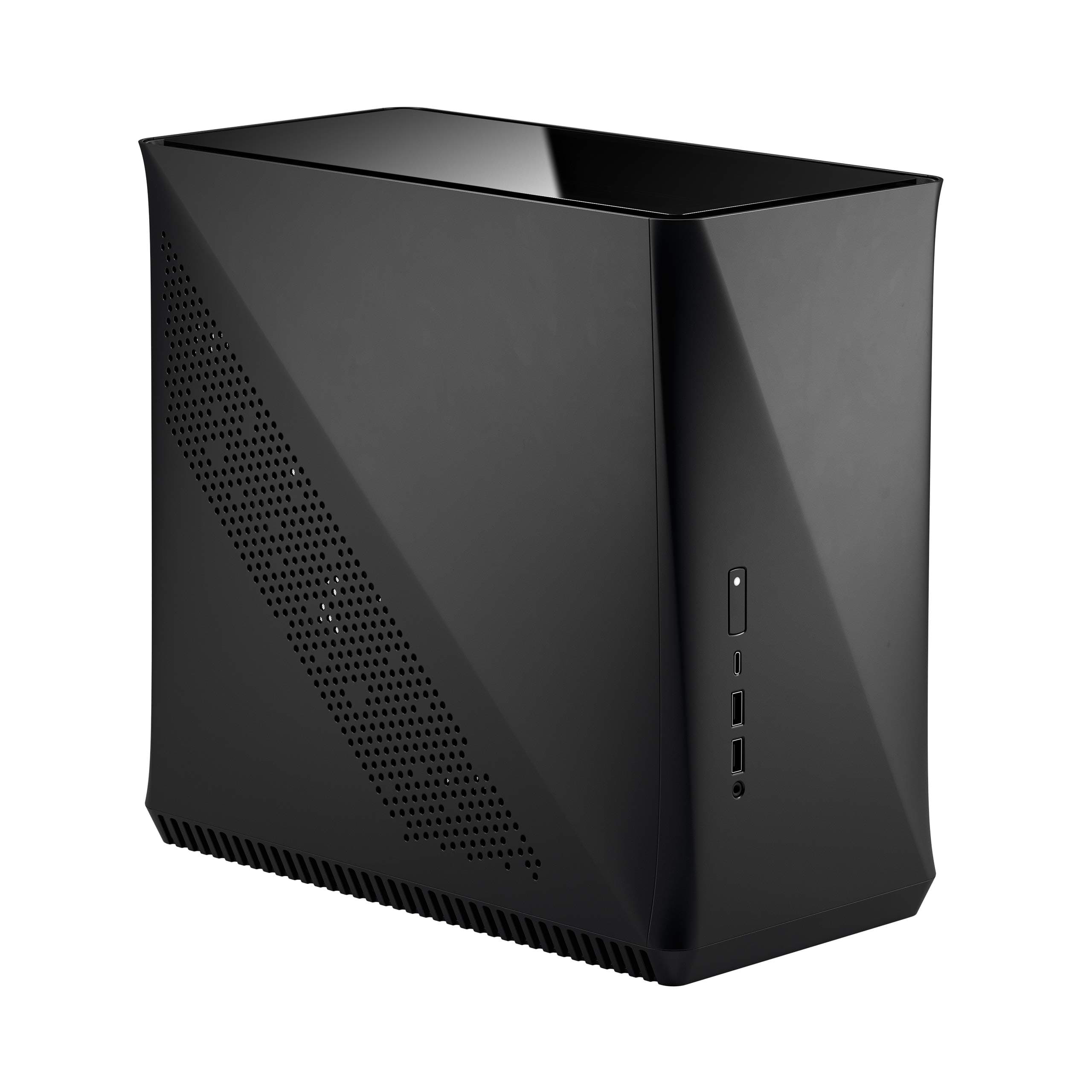 Fractal Design Era ITX Carbon – Tempered Glass – Mini-ITX Gehäuse – Small Form Factor – geeignet für Wasserkühlungen – USB Typ-C - Aluminium - schwarz Schwarz/schiere Freude Tempered Glass