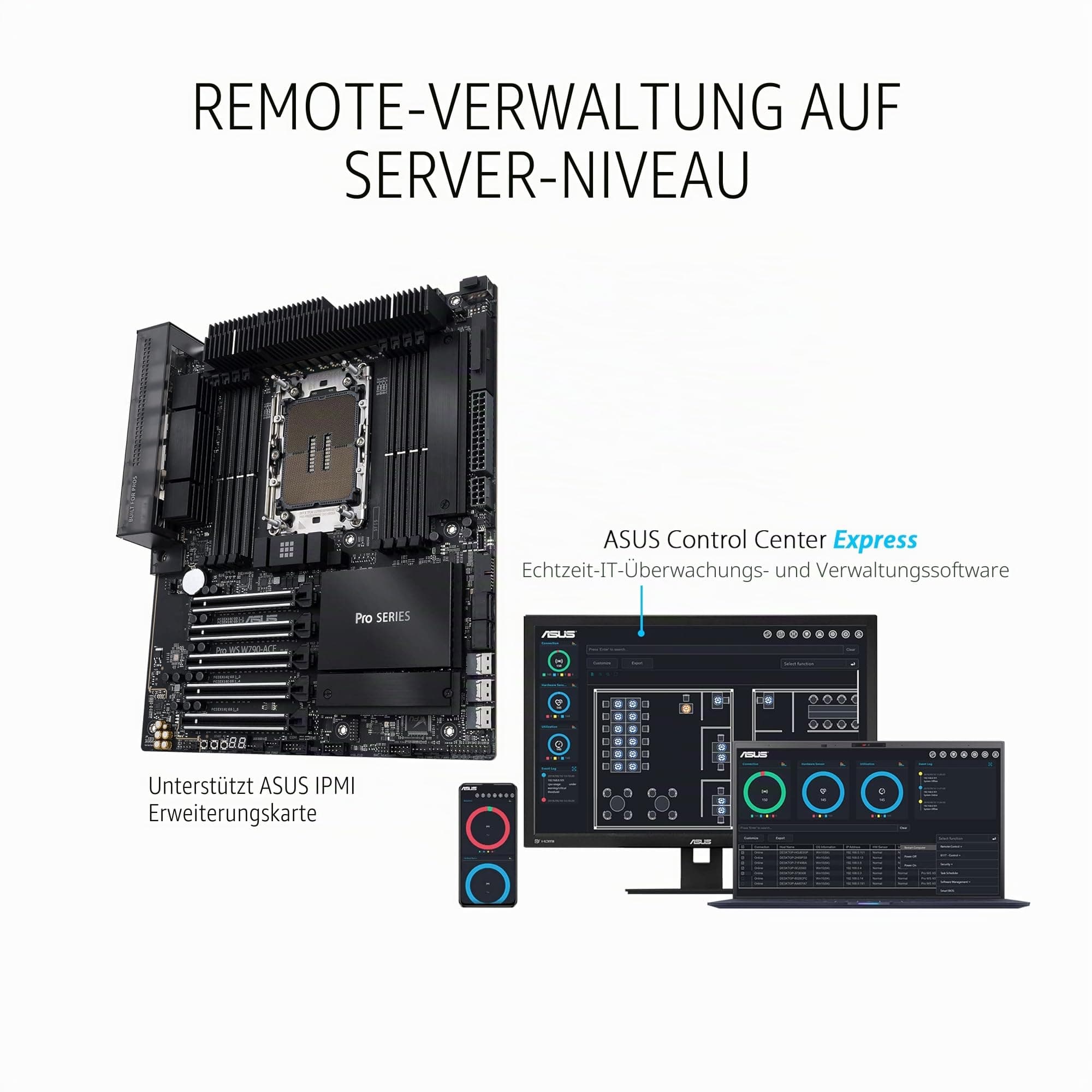 ASUS Pro WS W790-ACE Workstation Mainboard Sockel Intel LGA 4677 (CEB-Mainboard, PCIe 5.0, DDR5, USB 3.2 Gen 2) Pro ACE W790 Bild 5
