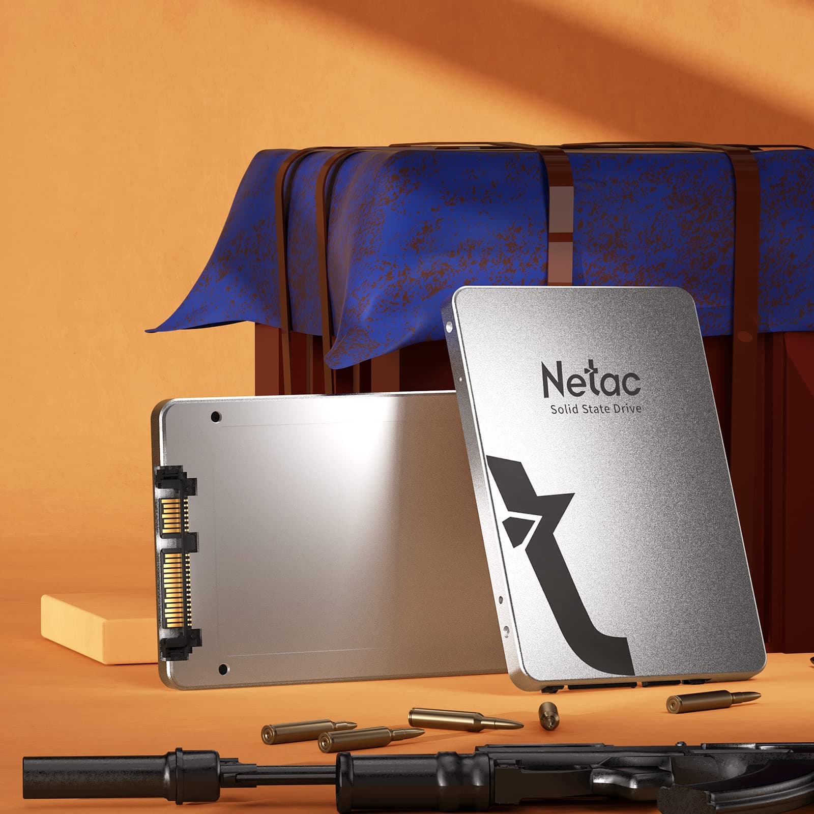 Netac Internes Solid State Laufwerk SSD 1TB, SSD Festplatte Intern Sata 3.0 2,5 Zoll für Laptop, PC, Desktop, (N530S, Aluminiumlegierung, Silber grau) Bild 3