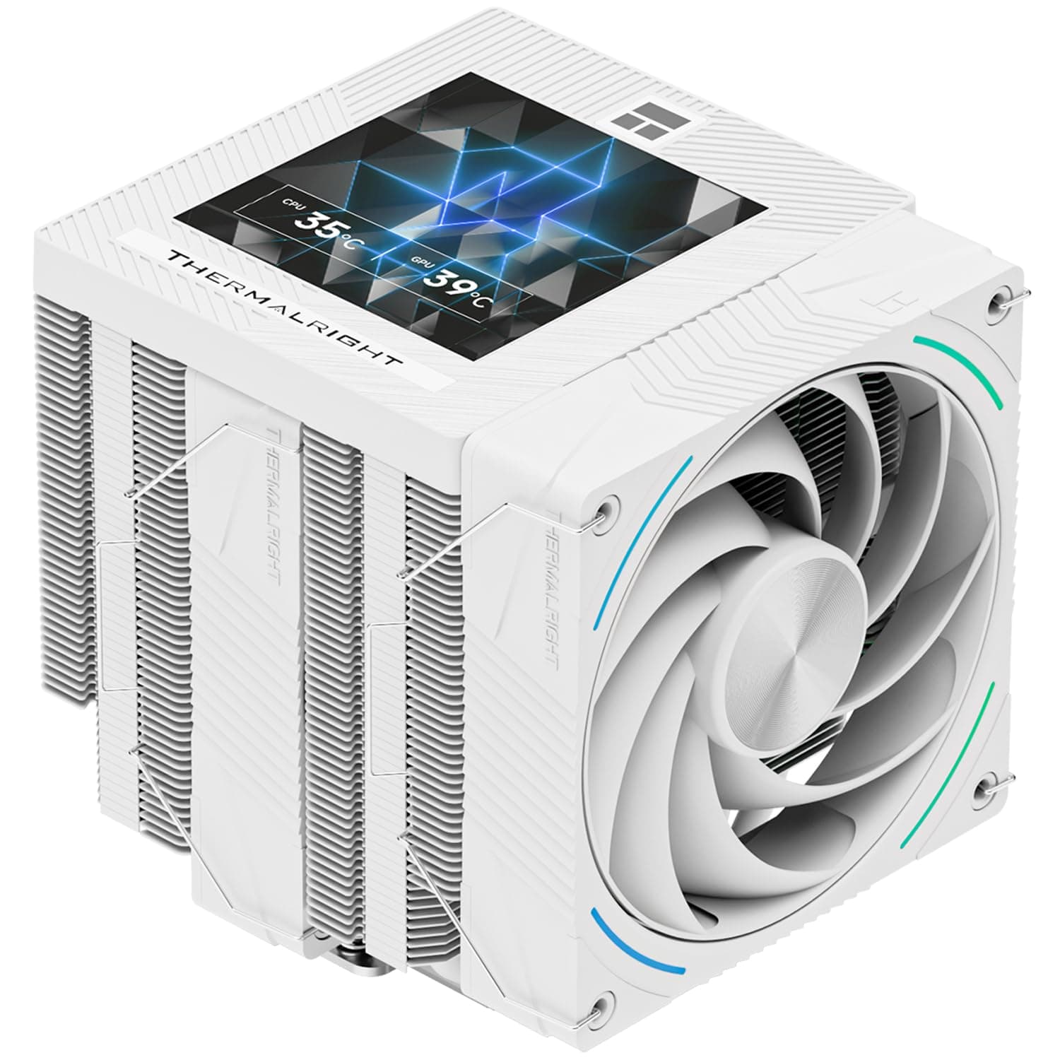 Thermalright Phantom Spirit 120 Vision Snow CPU-Kühler, PC-Kühlkörperkühler 7 Heatpipes, 3,95'' magnetischer Bildschirm mit 480x480 Auflösung, für AM4/AM5 und Intel LGA1700/1851/115x Bild 2