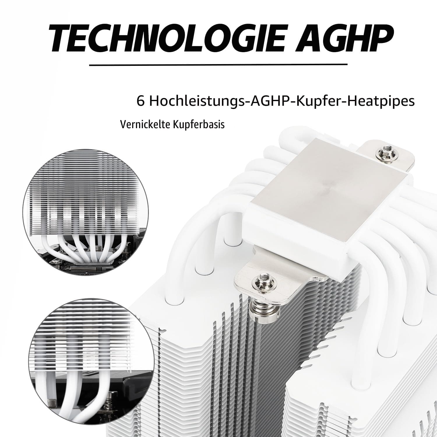 TR Peerless Assassin 120 White CPU-Luftkühler, 6 Heatpipes, Dual TL-C12W 120mm PWM Lüfter, AGHP-Technologie, für AMD AM4 AM5,Intel 1700/1150/1155/1200/2011 Bild 5