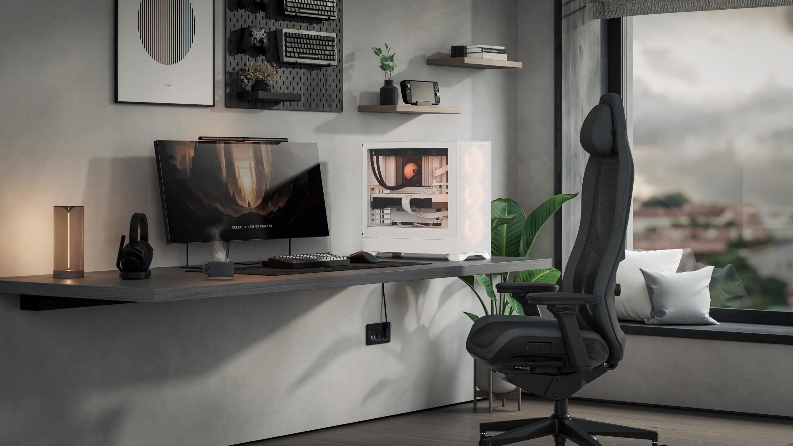 Fractal Design Pop 2 Air White RGB - PC Gaming Gehäuse ATX mit Mesh-Front, 3X 120 mm RGB-Lüftern, Tempered Glass, GPU bis 416 mm, mATX/ITX Weiß TG RGB Bild 3