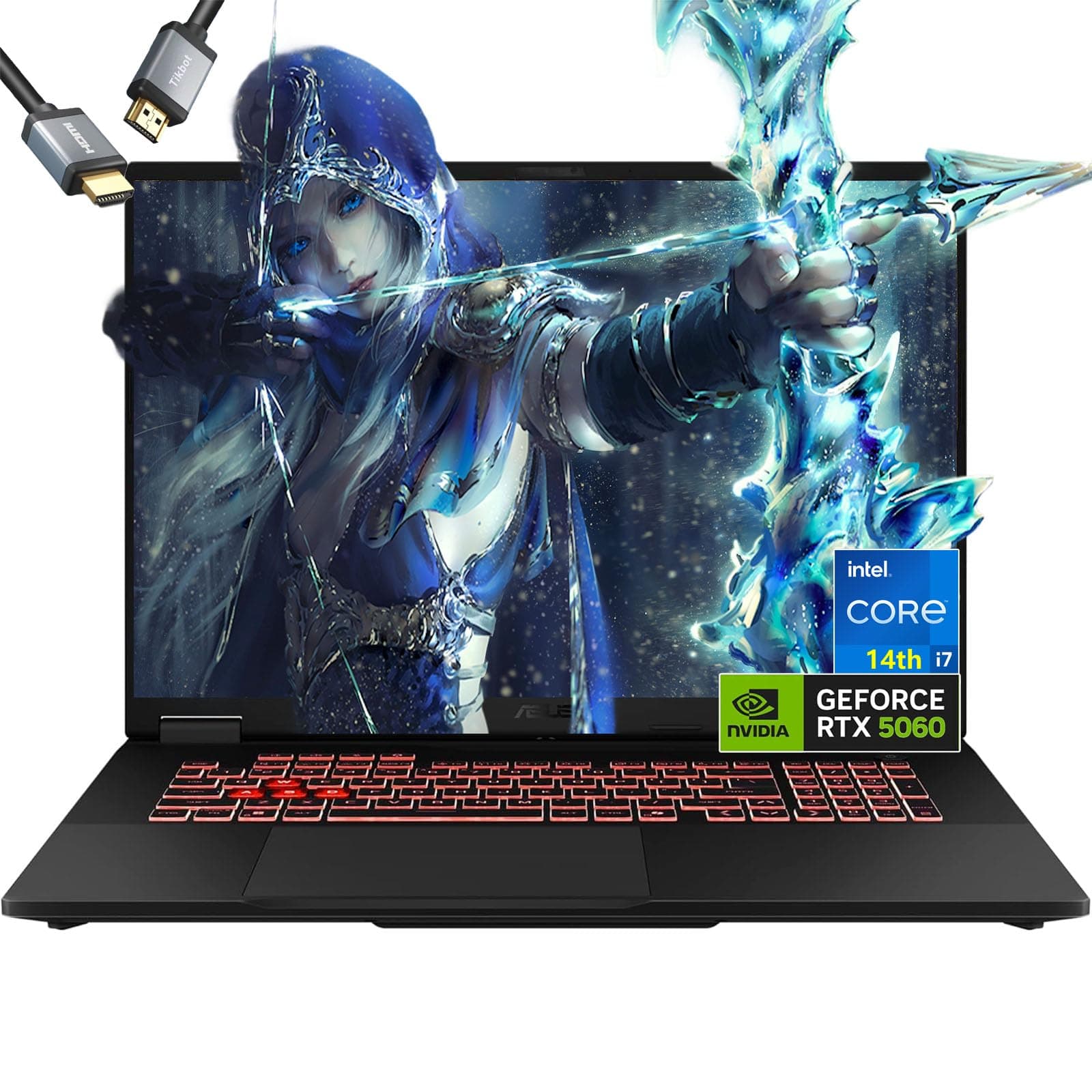ASUS -TUF Gaming-Laptop RTX 4070 - i7-13620H - 15.6 FHD IPS Display - 32GB RAM -2TB PCIe SSD - RGB Tastatur mit Hintergrundbeleuchtung - Windows 11 - G-SYNC - Gamer PC - Thunderbolt 4 - HDMI-Kabel 32GB RAM |2TB PCIe SSD